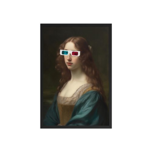 3D Girl Framed Art Print