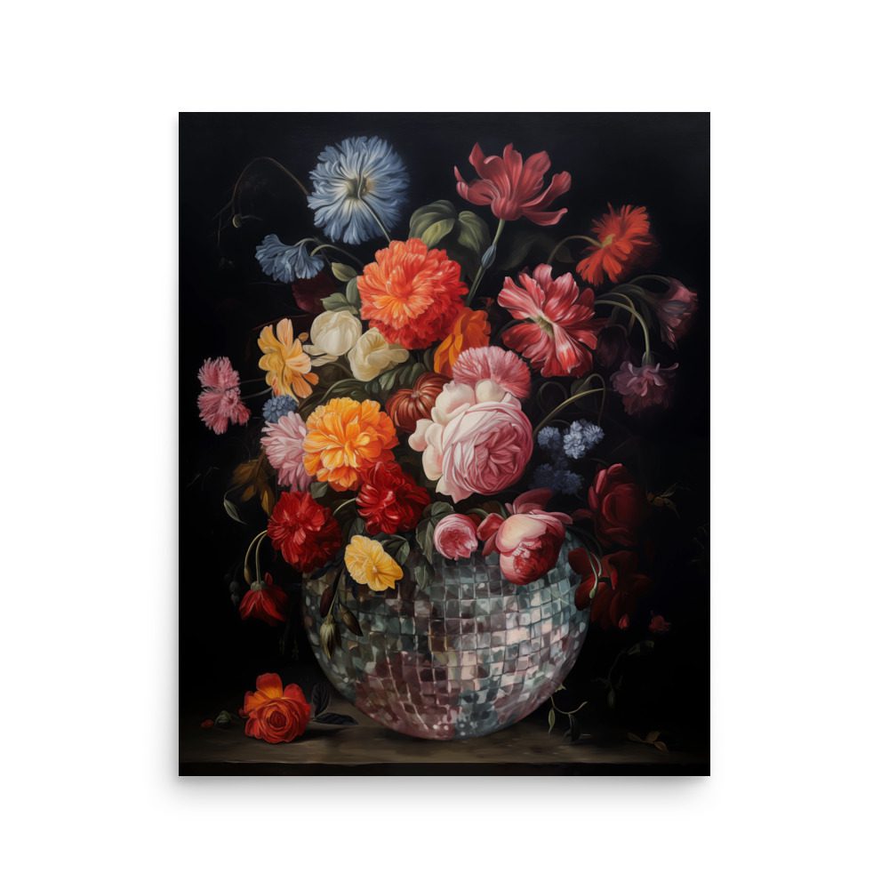 Disco Vase Art Print