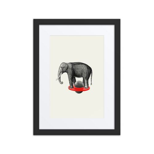 Hopper Elephant Framed Art Print