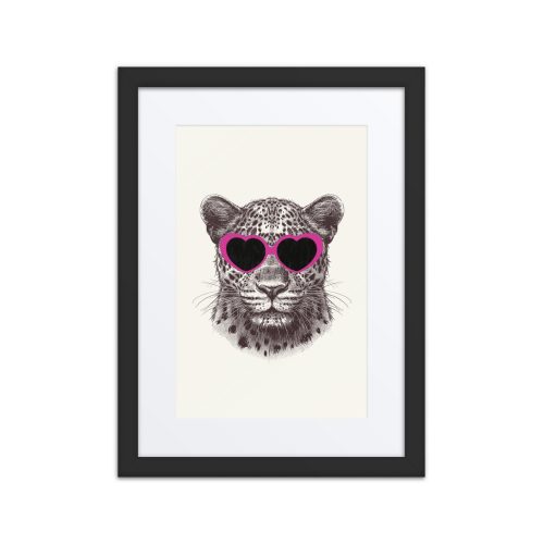 Love Leopard Framed Art Print