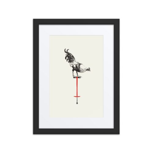 Pogo Rooster Framed Art Print