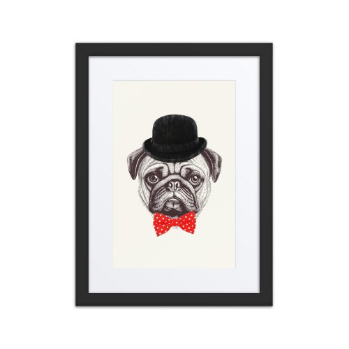 Smart Pug Framed Art Print