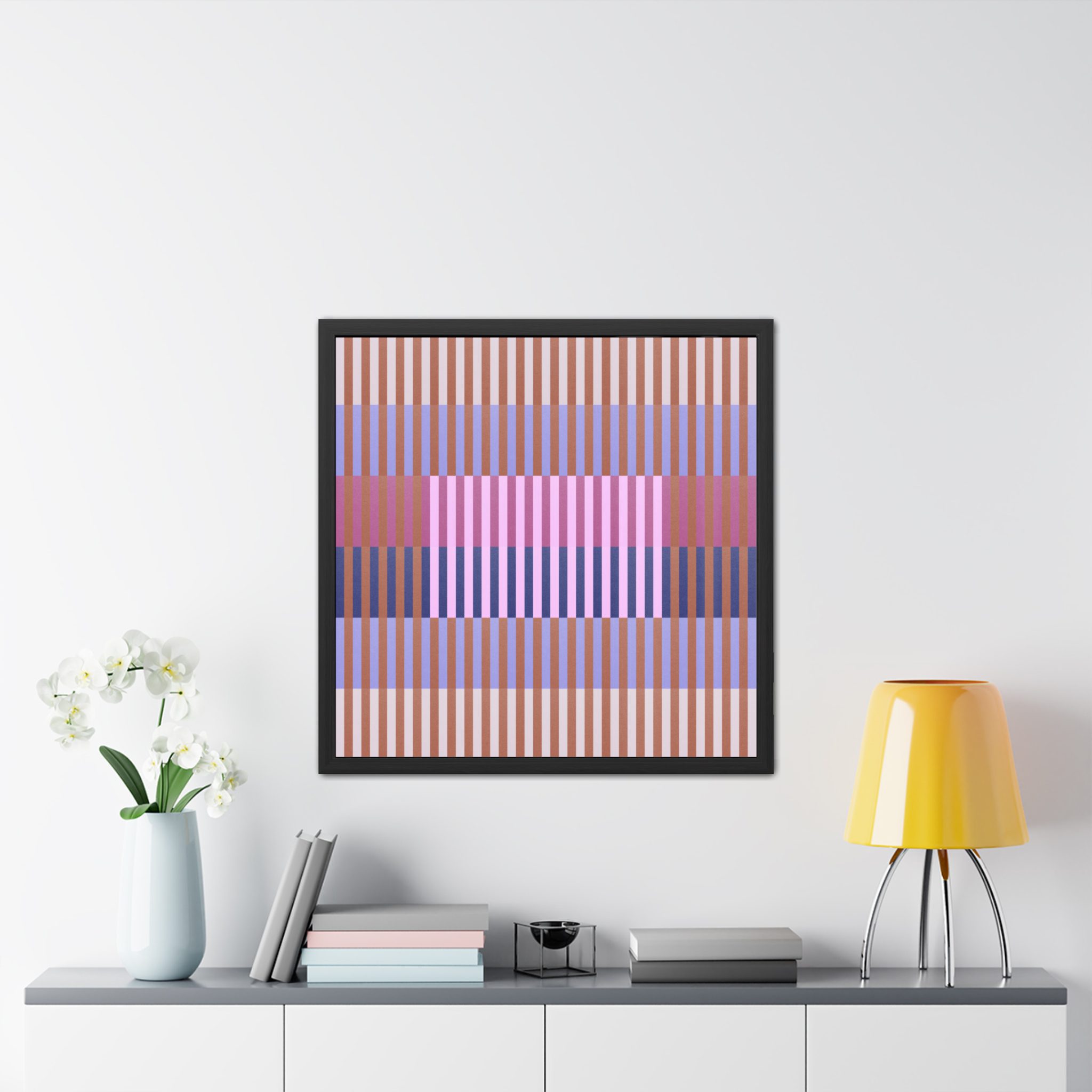 Purple Geo Lines Framed Art Print - Image 11