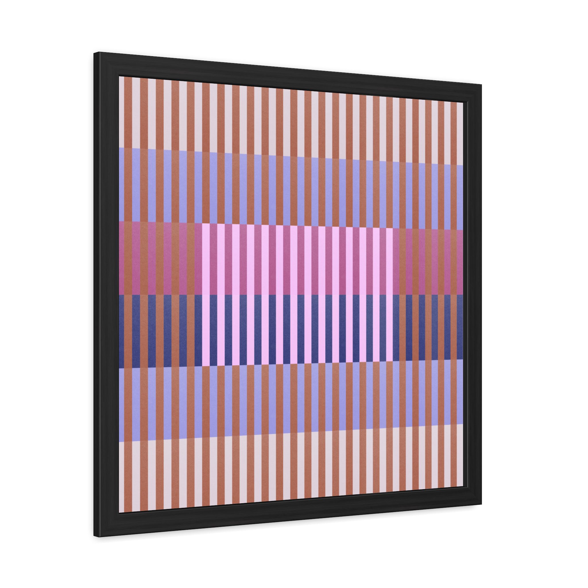 Purple Geo Lines Framed Art Print - Image 6