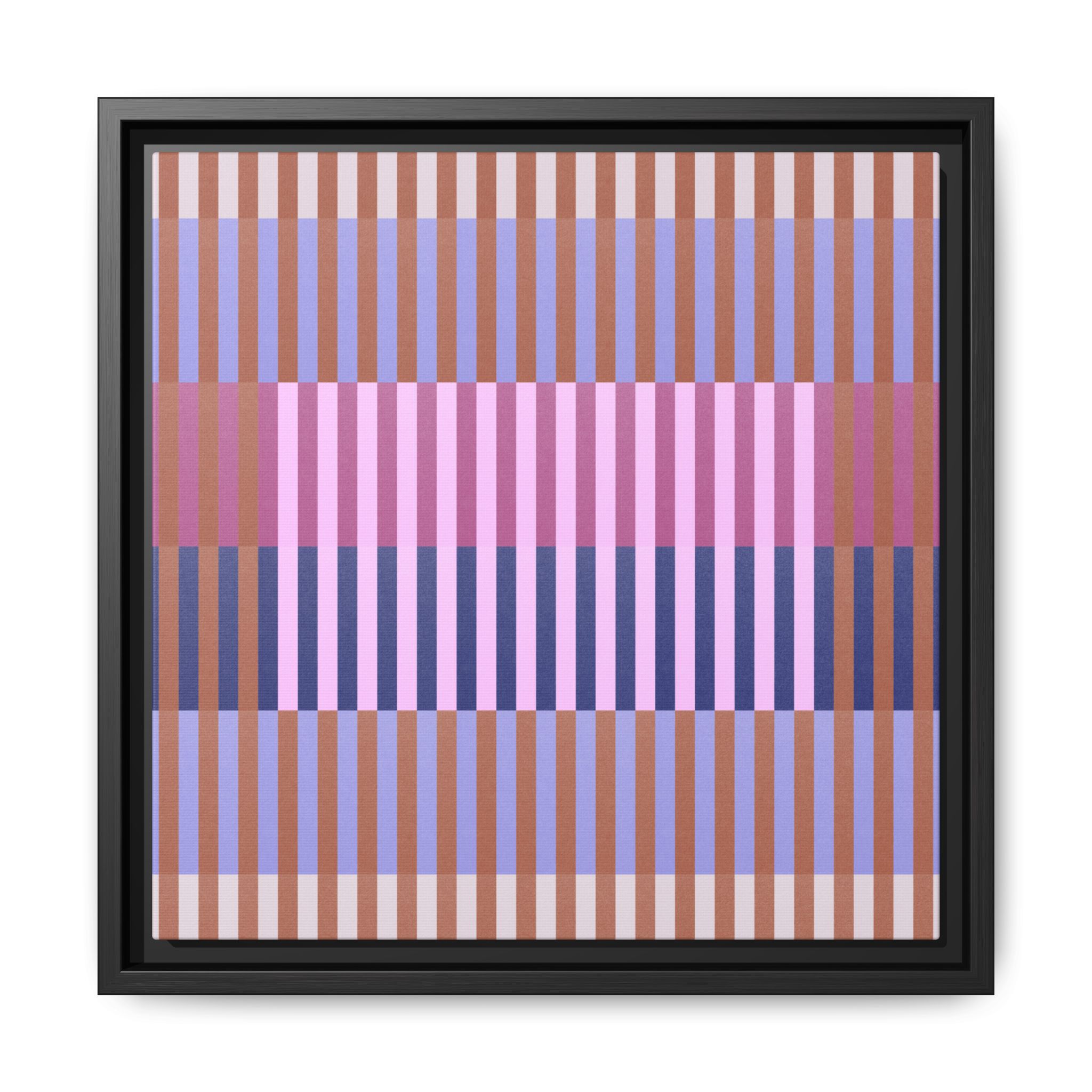 Purple Geo Lines Matte Canvas, Framed