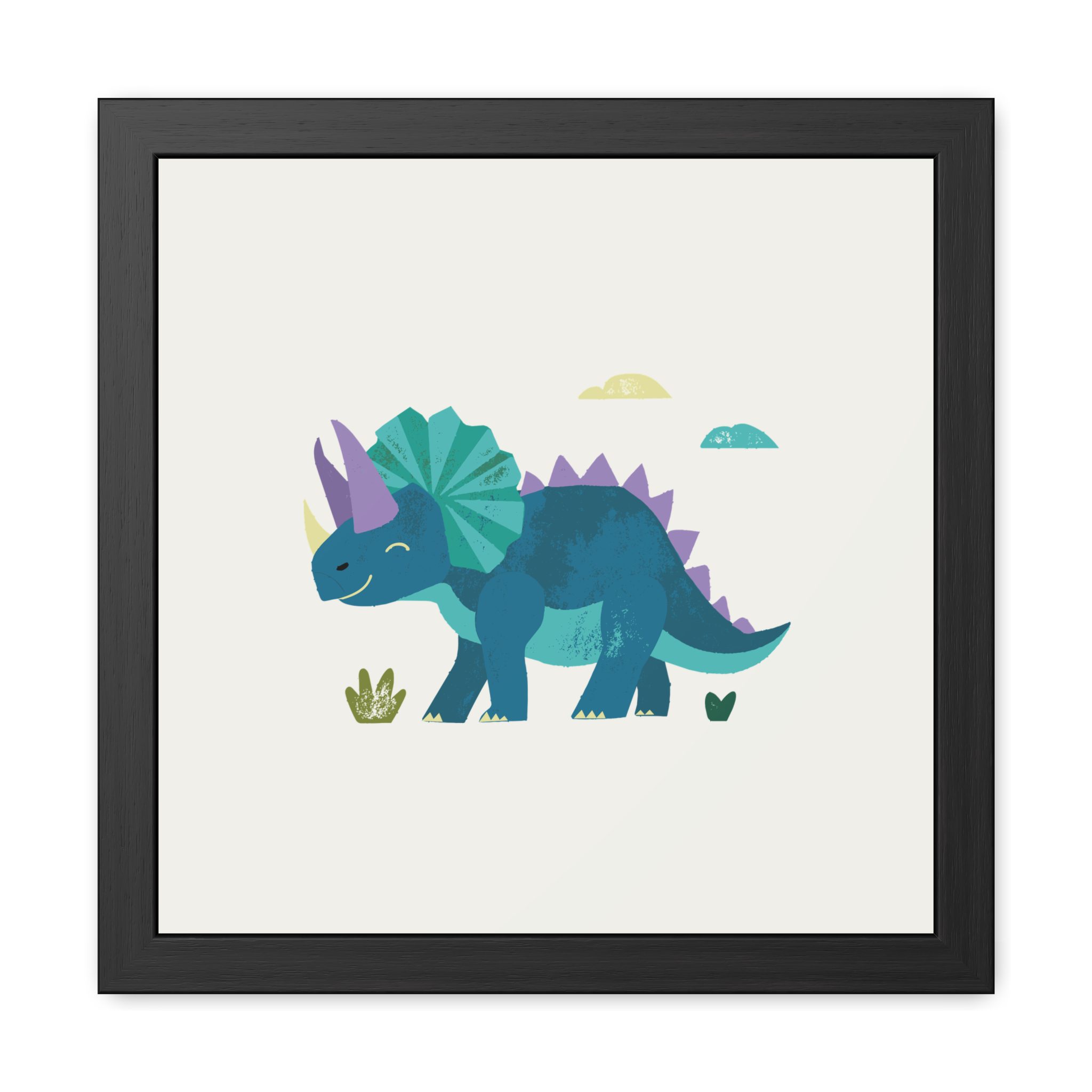 Triceratops Dinosaur Framed Art Print