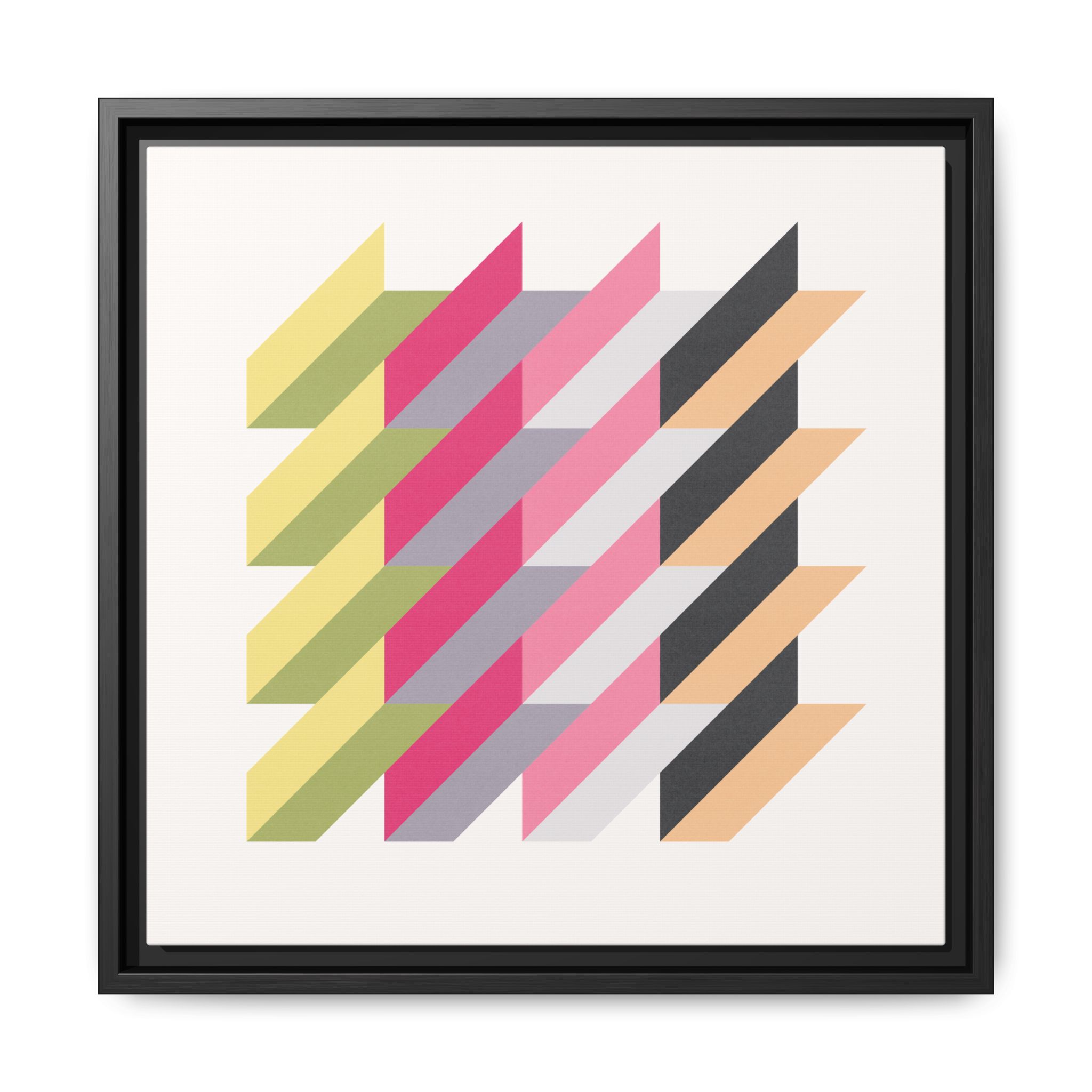 Geo Rectangles Matte Canvas, Framed - Image 41