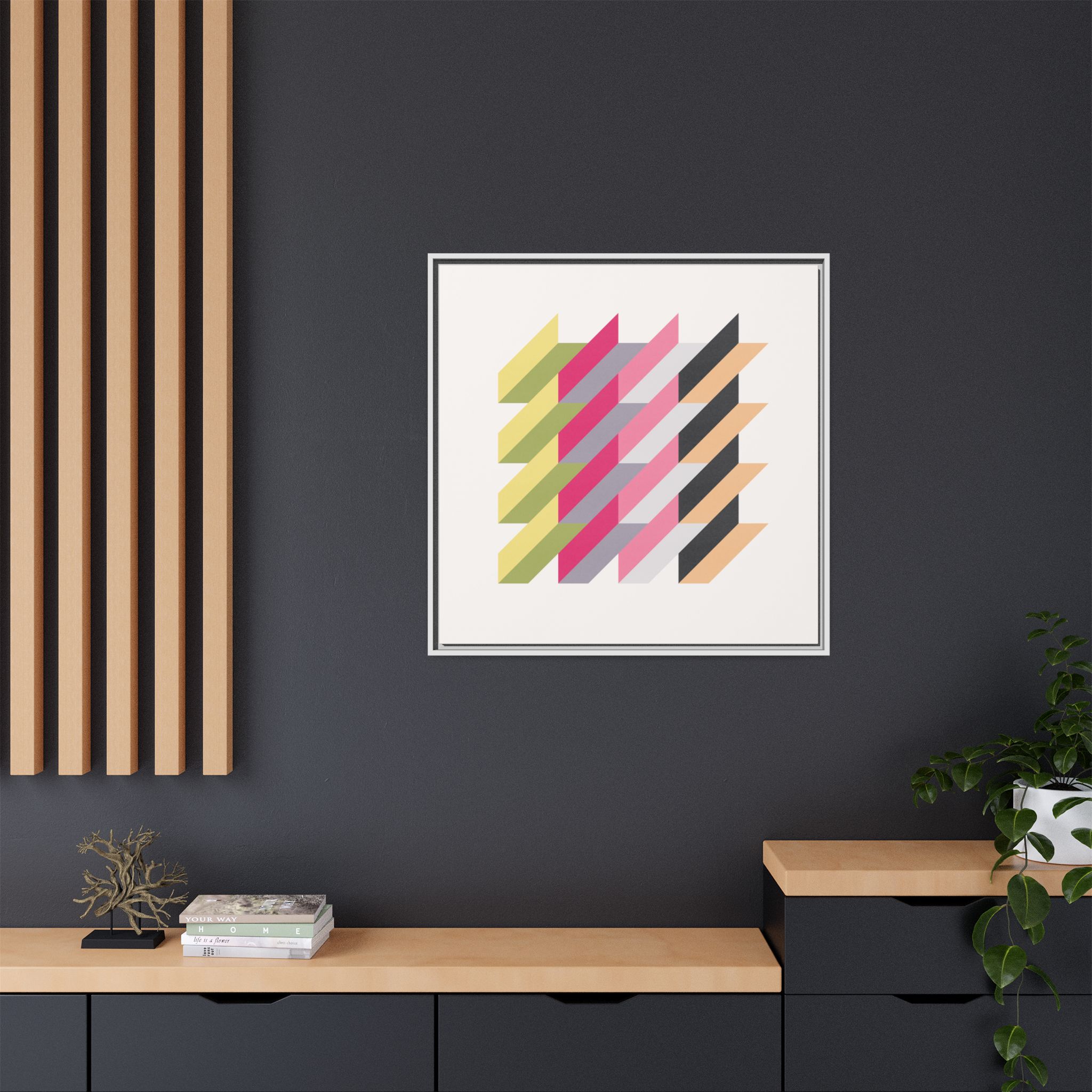 Geo Rectangles Matte Canvas, Framed - Image 24