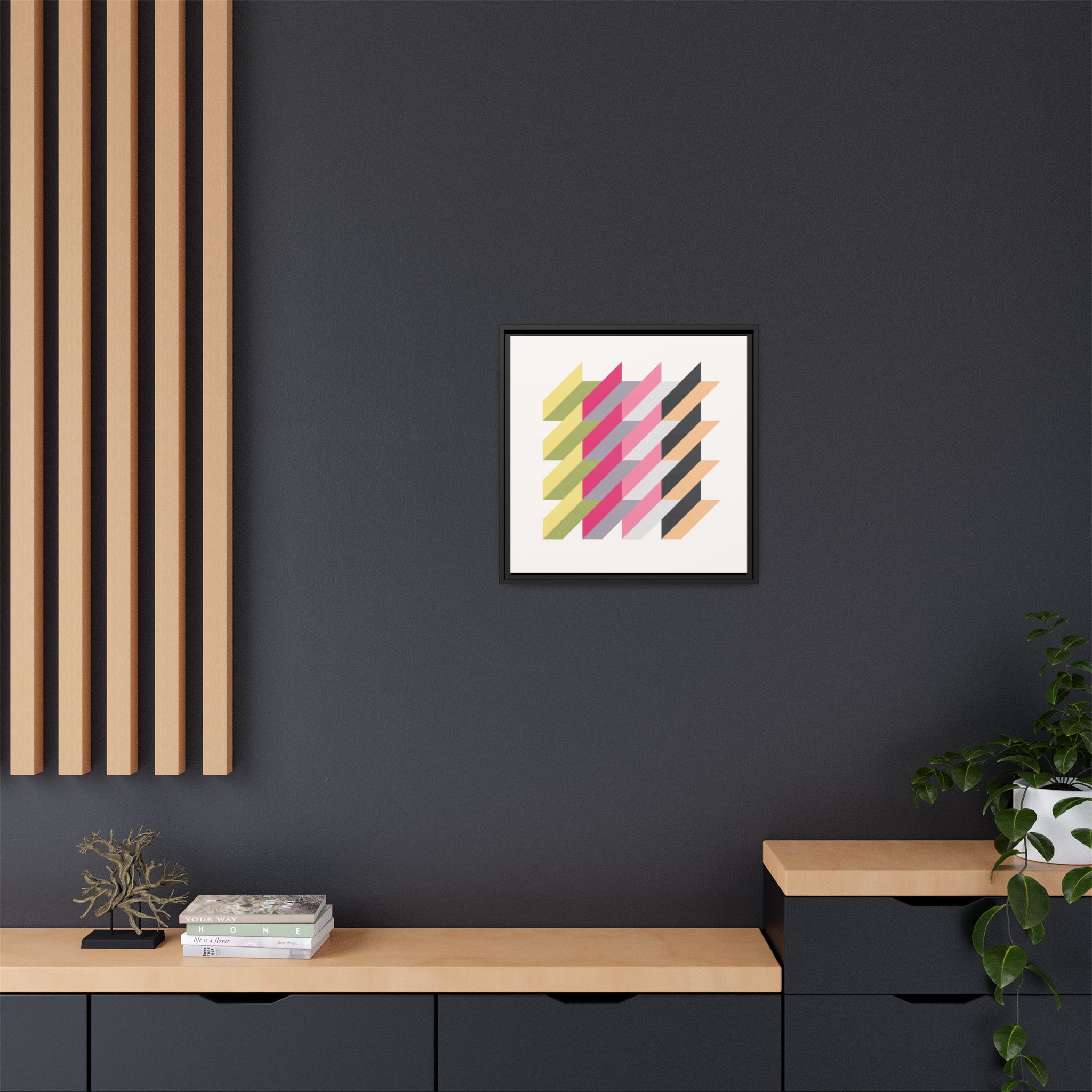 Geo Rectangles Matte Canvas, Framed - Image 52