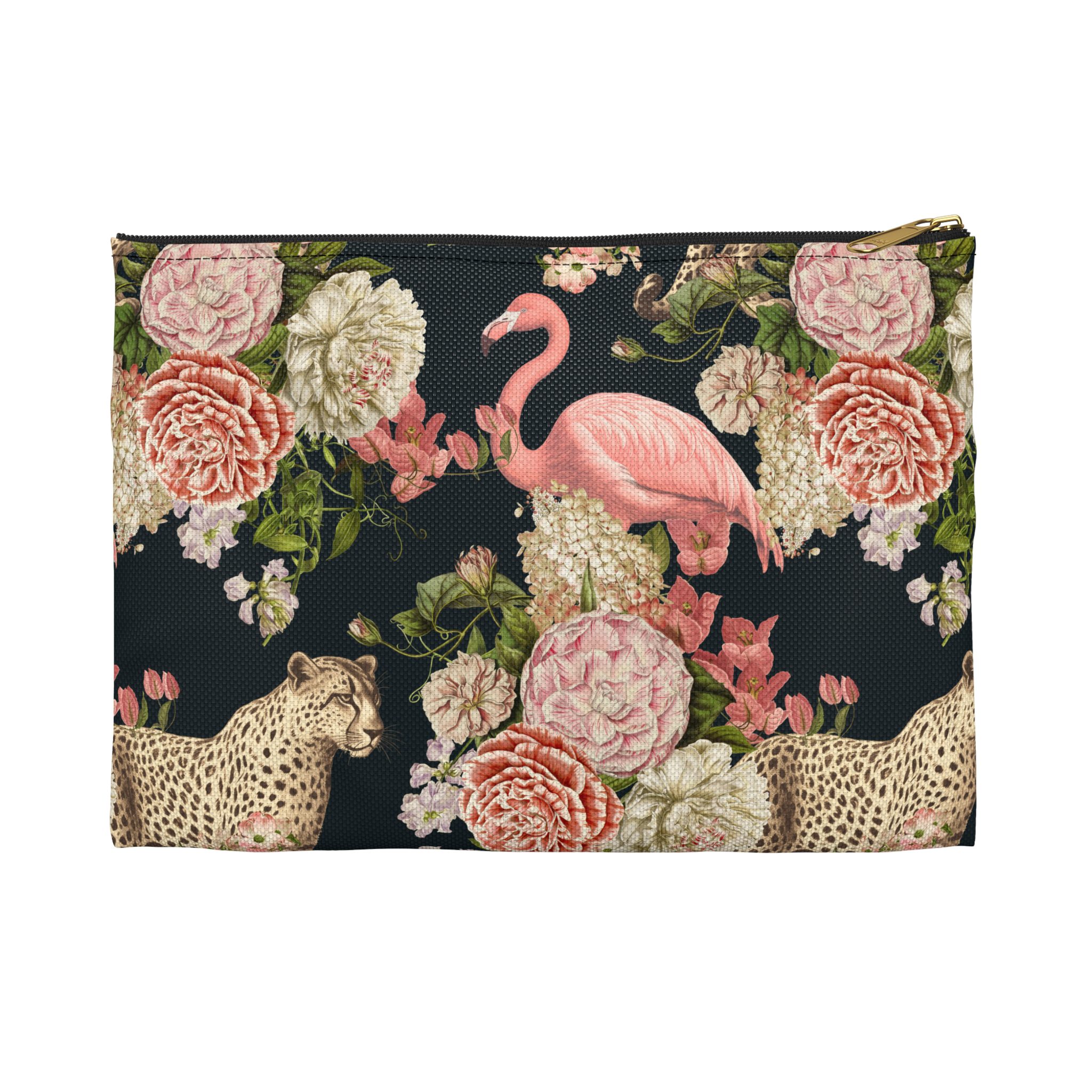 Flamingo Leopard Pattern Accessory Pouch