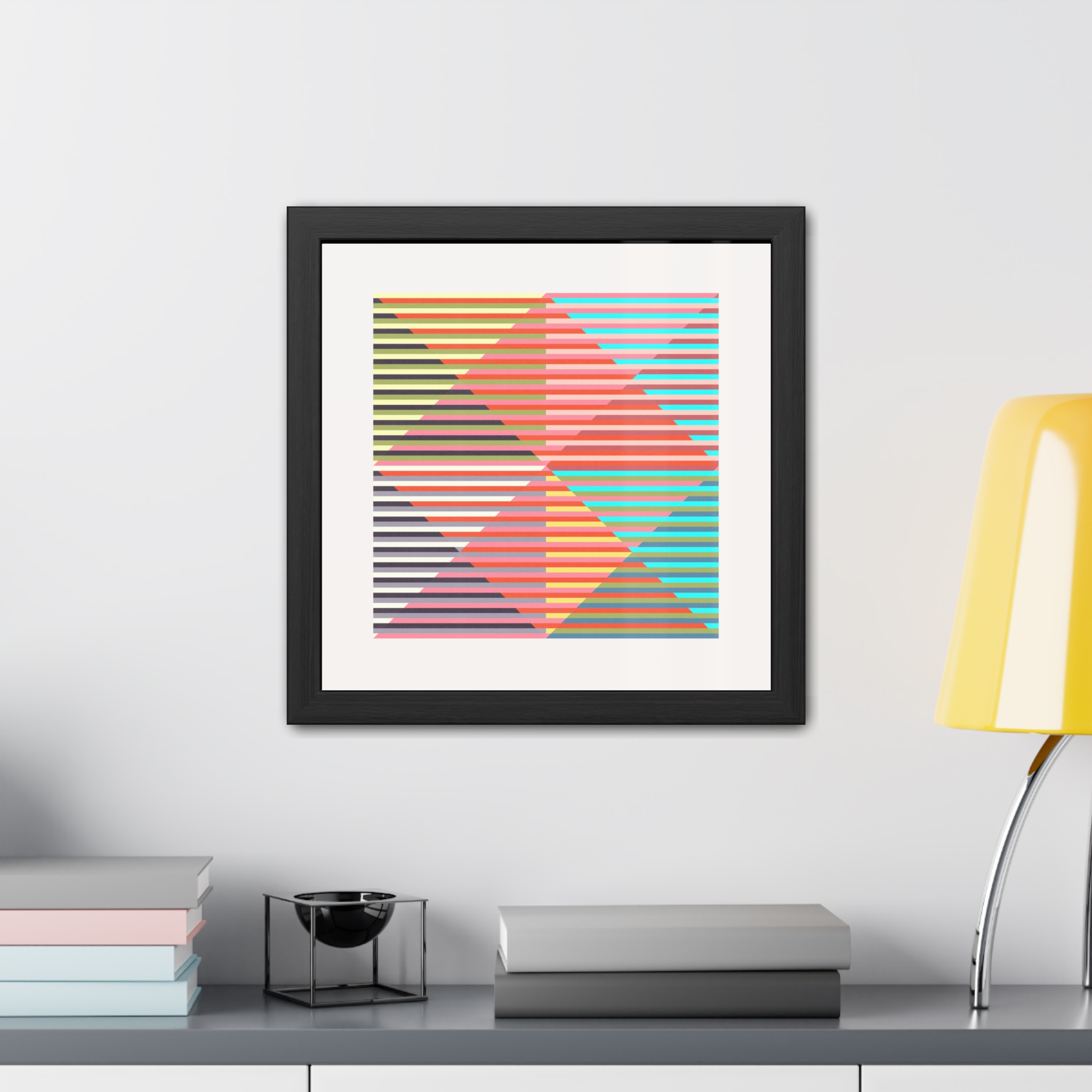 Geo Triangles Framed Art Print - Image 3
