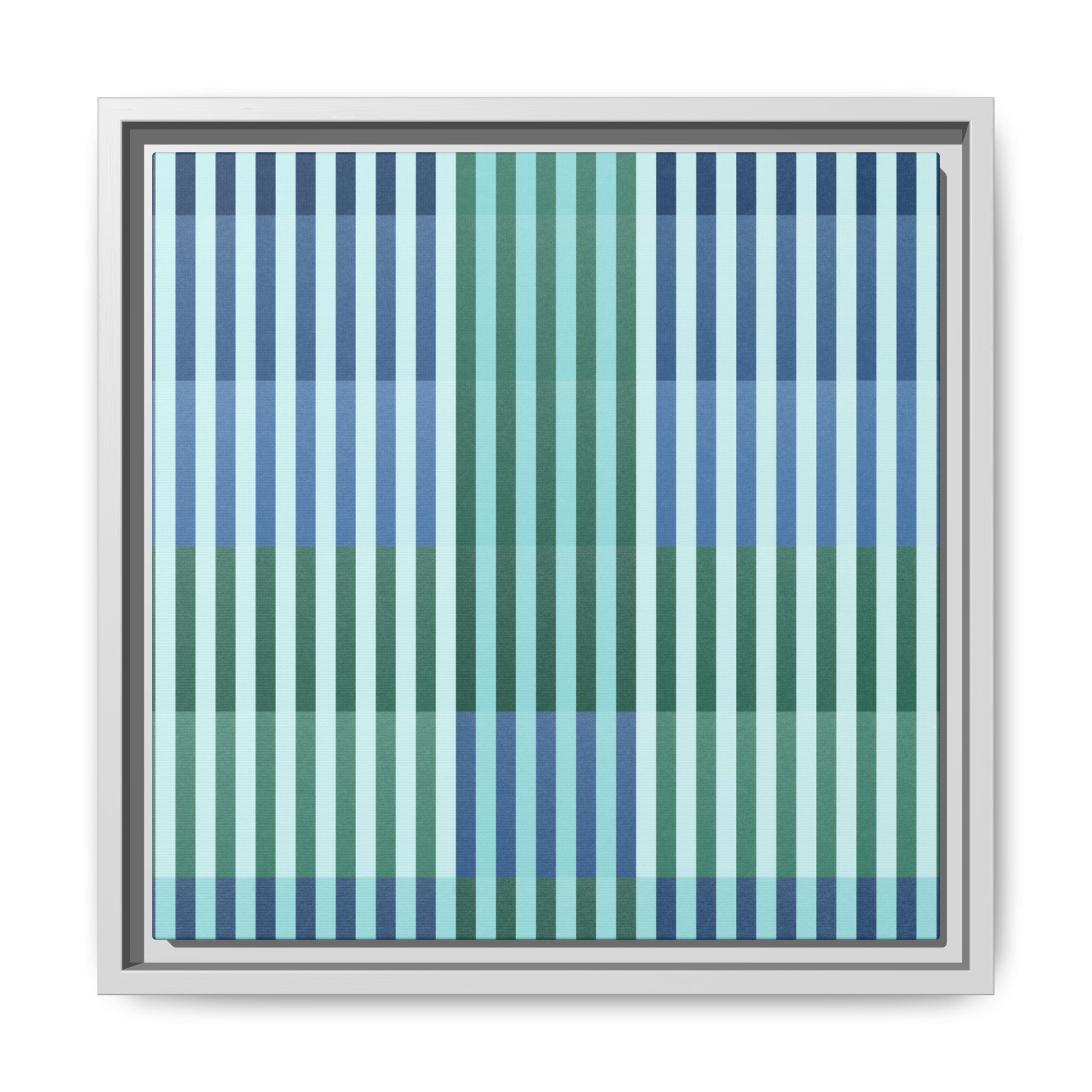 Turquoise Geo Lines Matte Canvas, Framed - Image 13