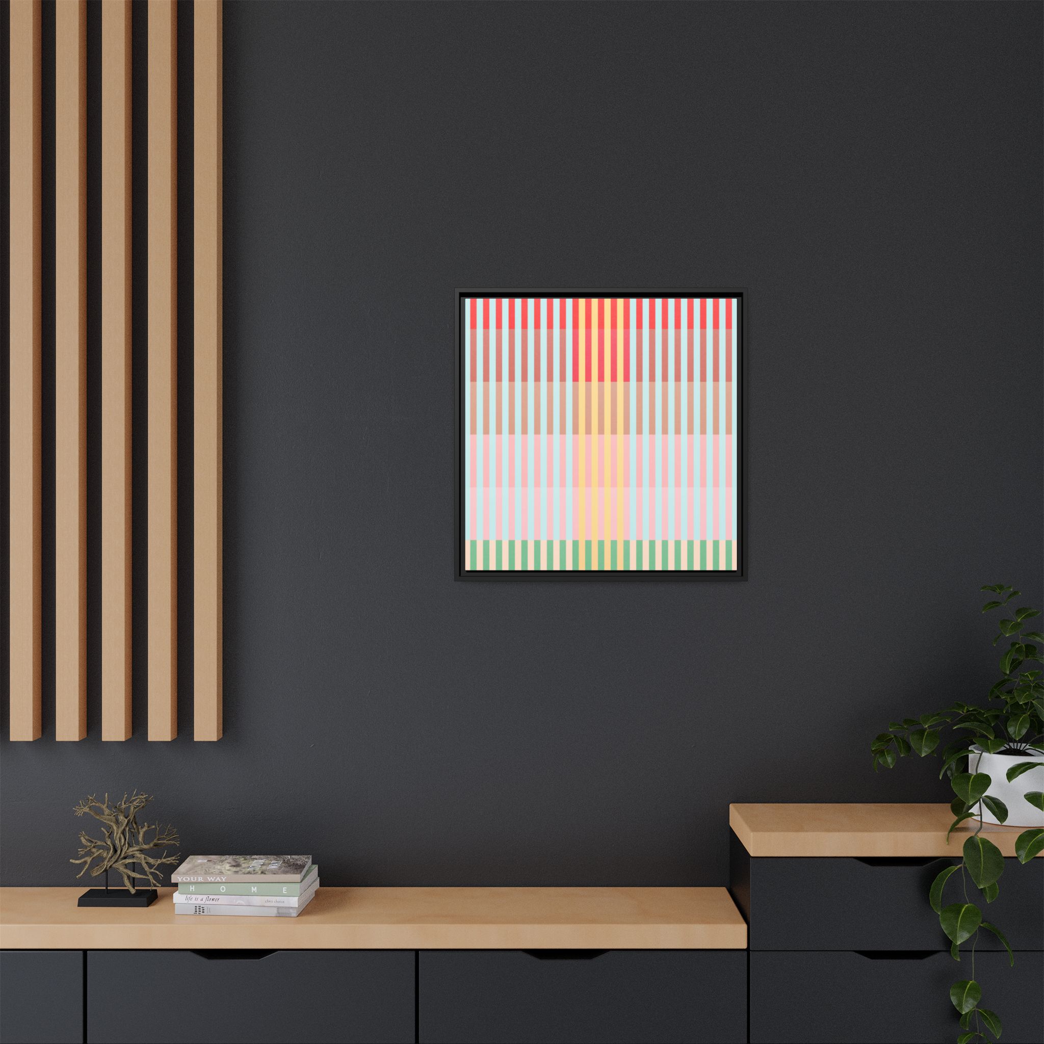 Apple Geo Lines Matte Canvas, Framed - Image 8