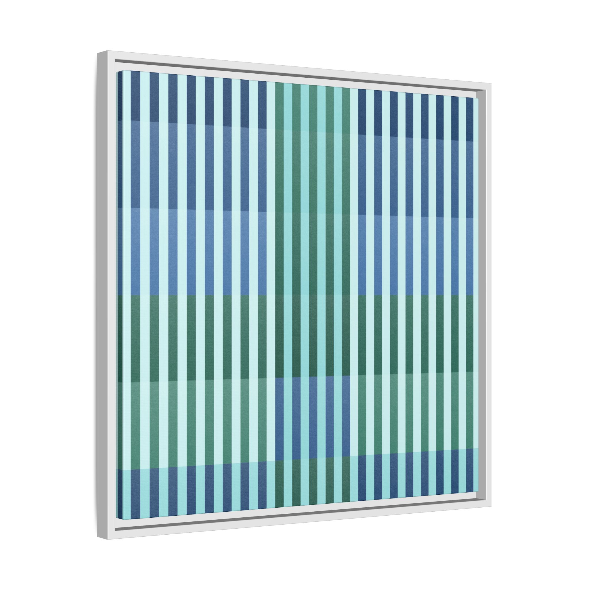 Turquoise Geo Lines Matte Canvas, Framed - Image 18
