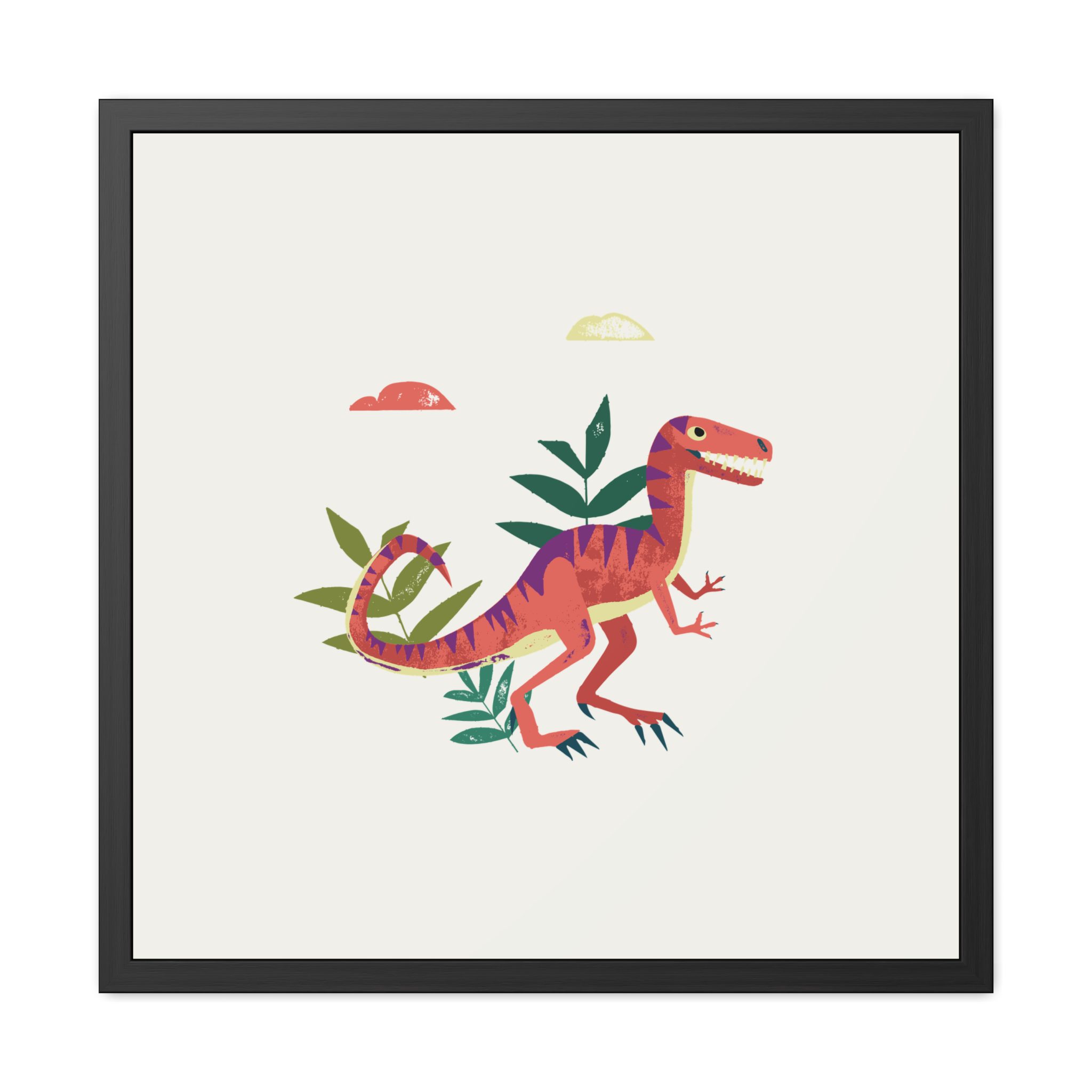 Velociraptor Dinosaur Framed Art Print - Image 9