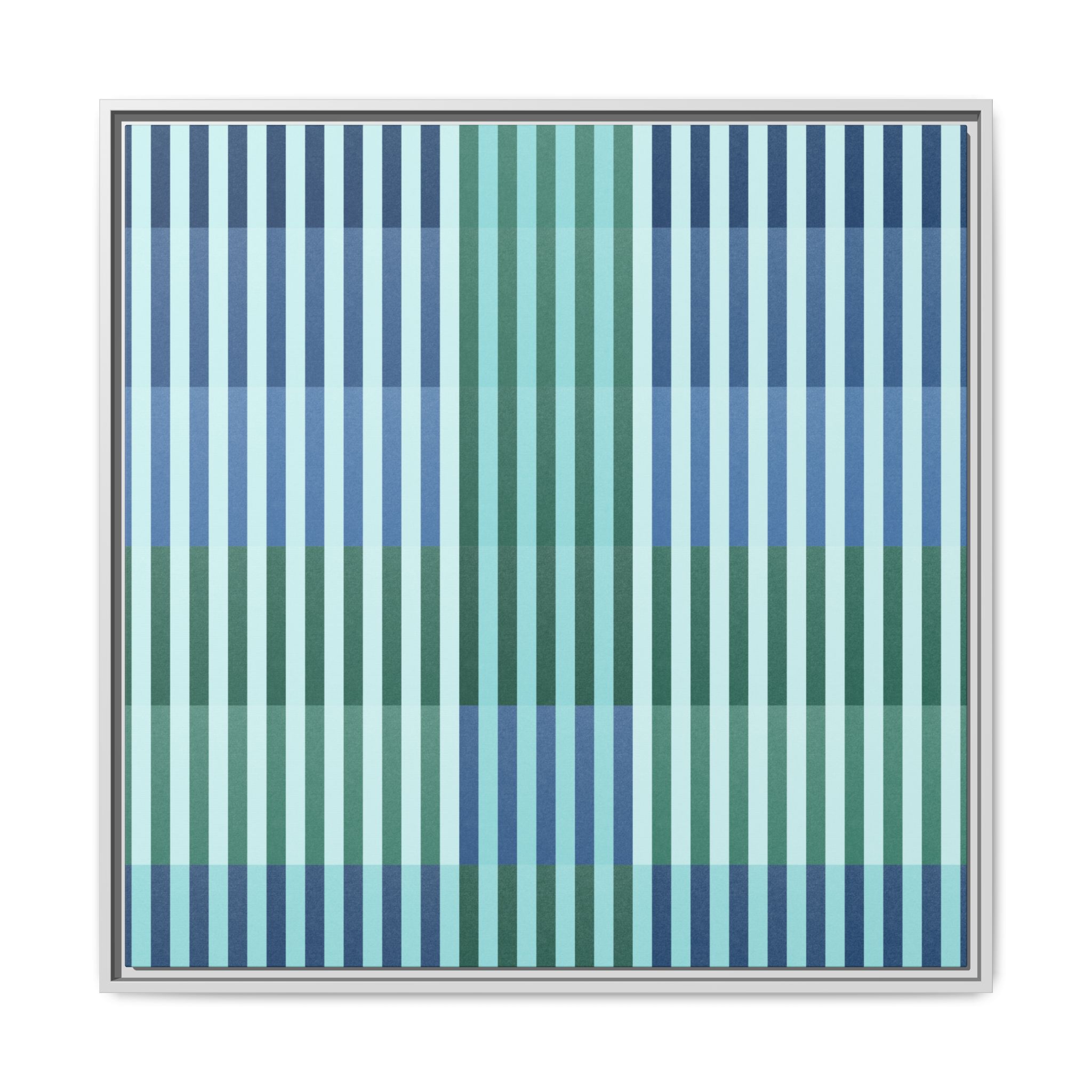Turquoise Geo Lines Matte Canvas, Framed - Image 21