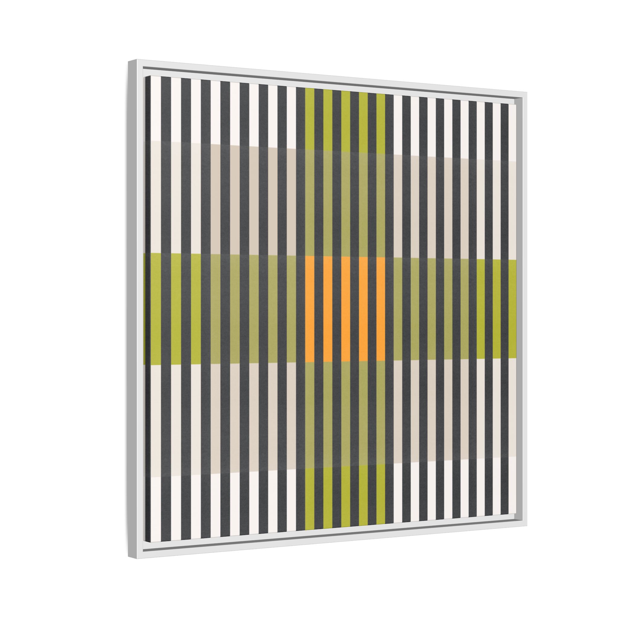 Green Geo Lines Matte Canvas, Framed - Image 62