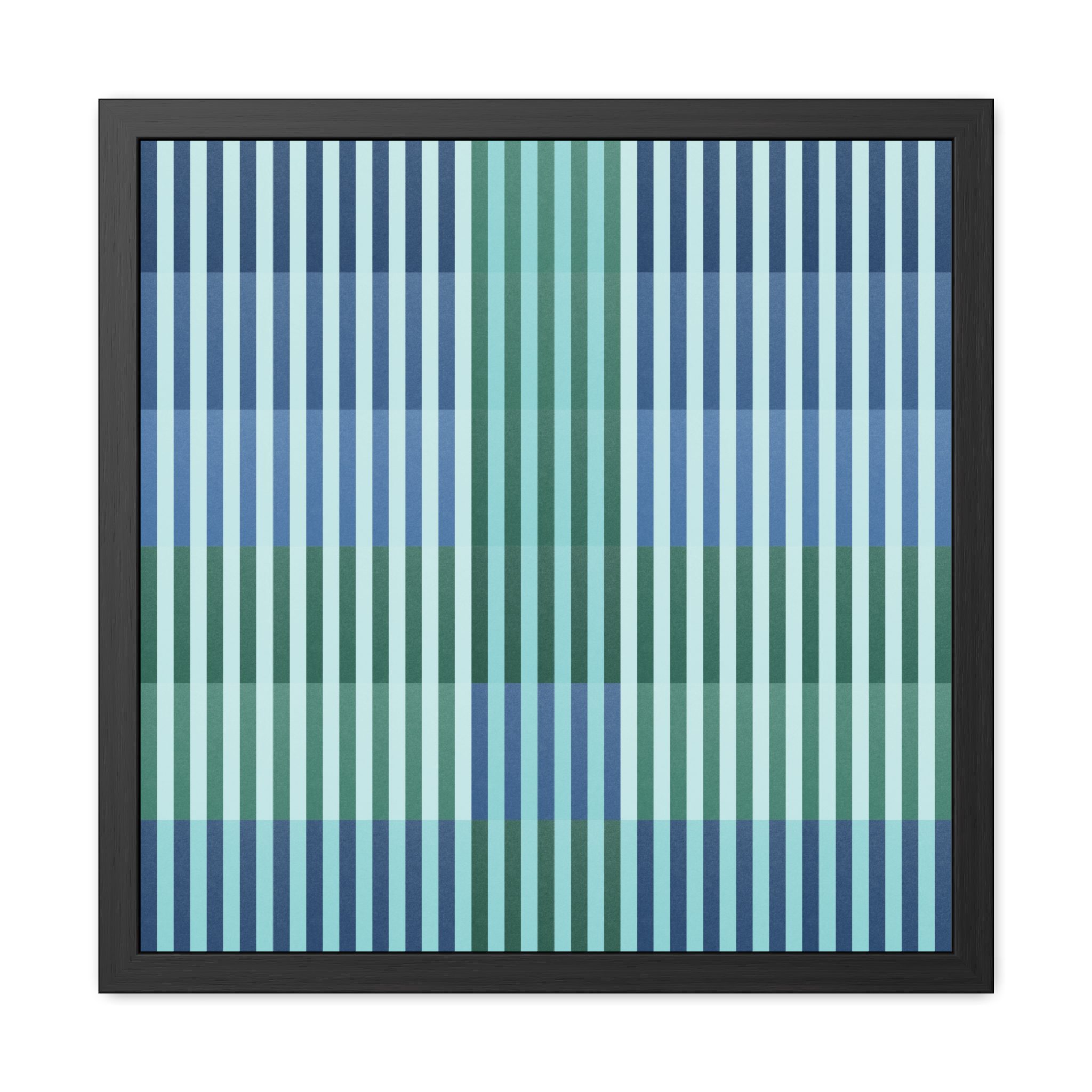 Turquoise Geo Lines Framed Art Print - Image 5