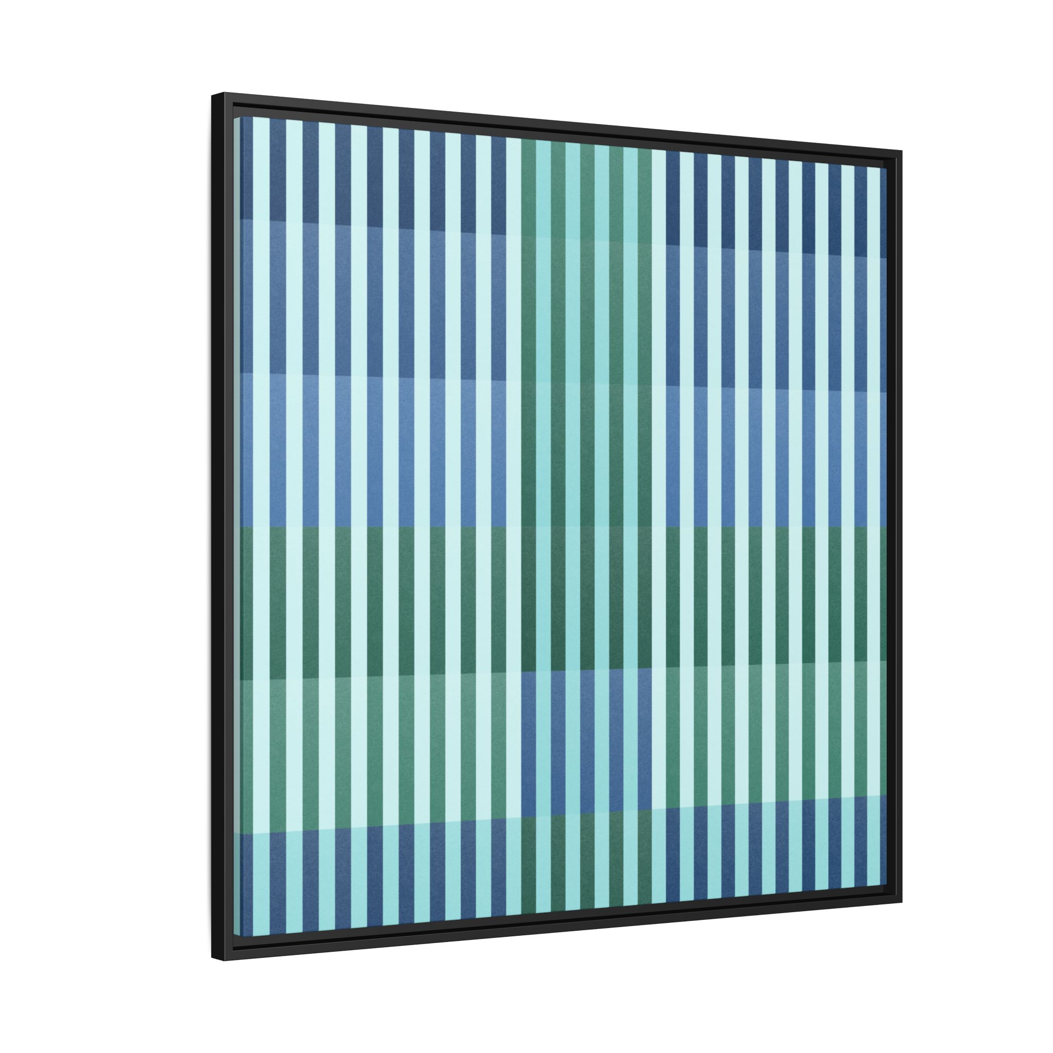 Turquoise Geo Lines Matte Canvas, Framed - Image 66