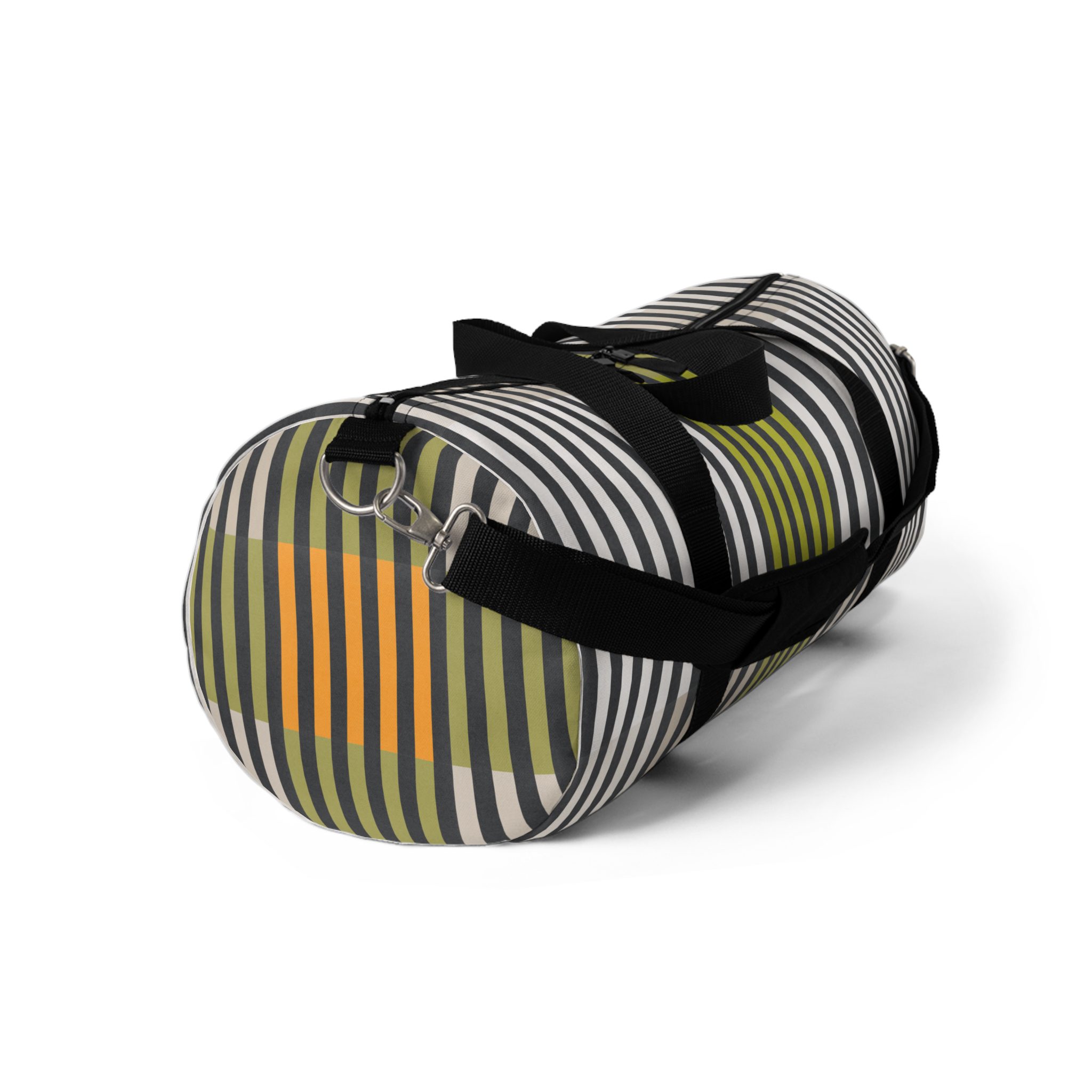 Green Geo Lines Duffel Bag - Image 3