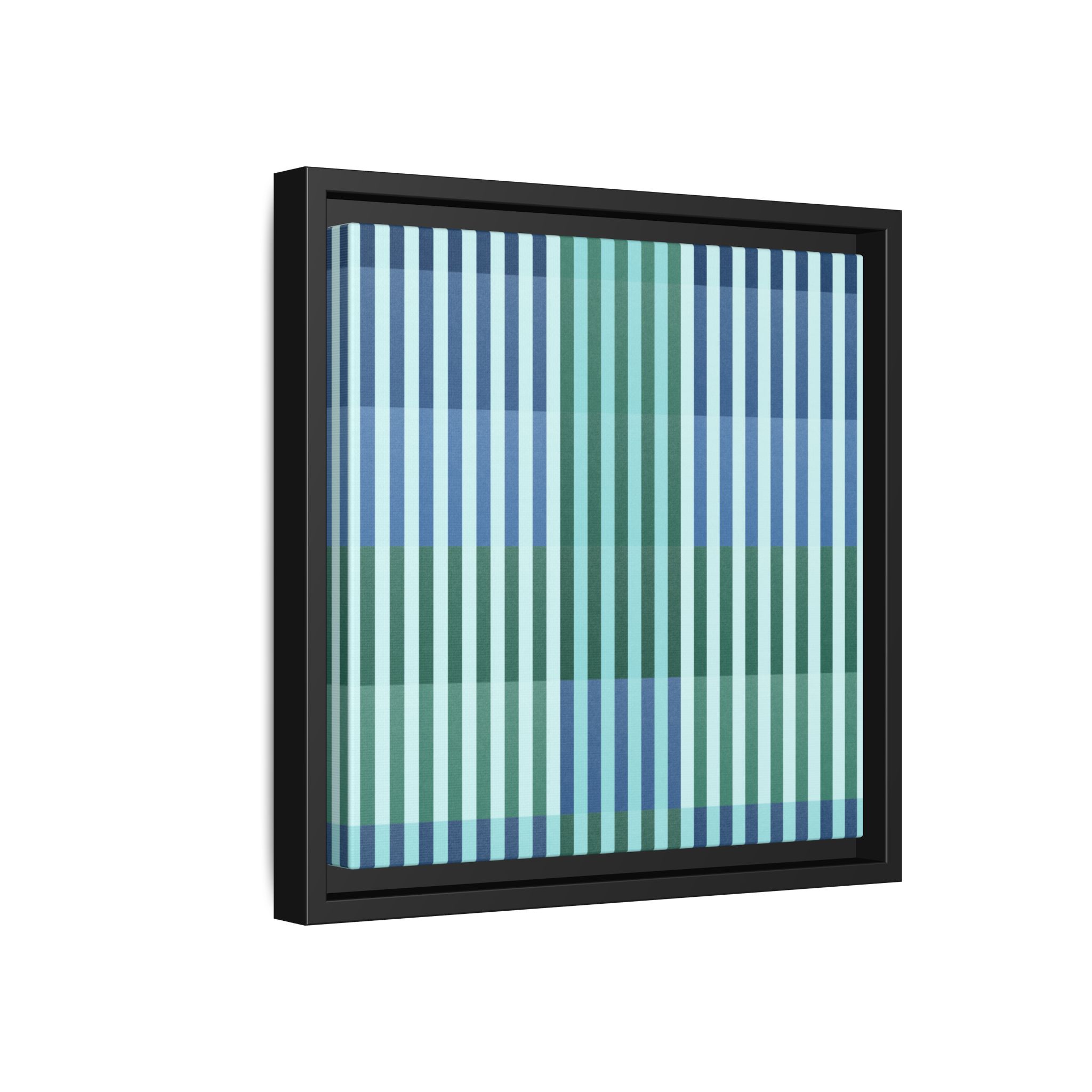 Turquoise Geo Lines Matte Canvas, Framed - Image 34