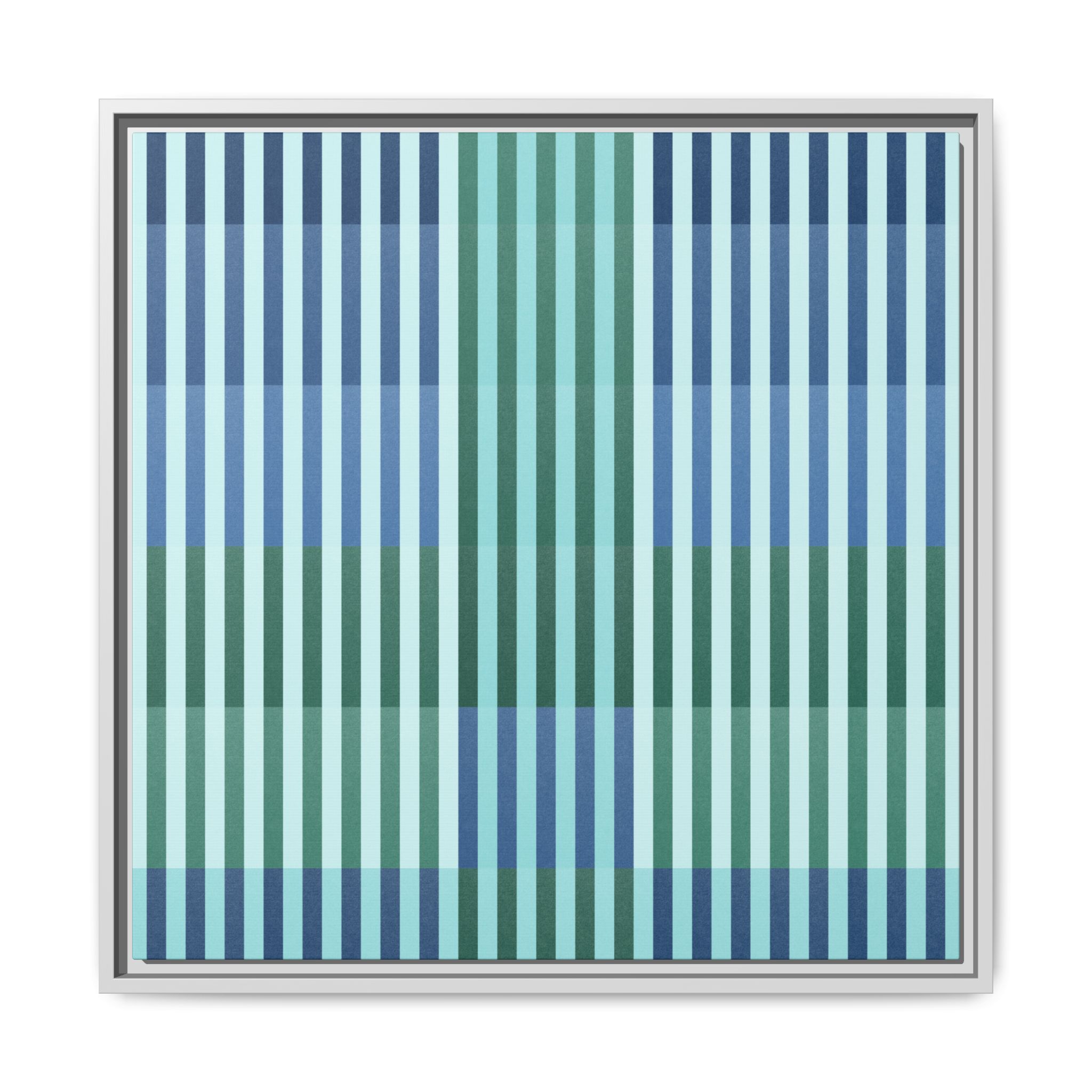 Turquoise Geo Lines Matte Canvas, Framed - Image 17