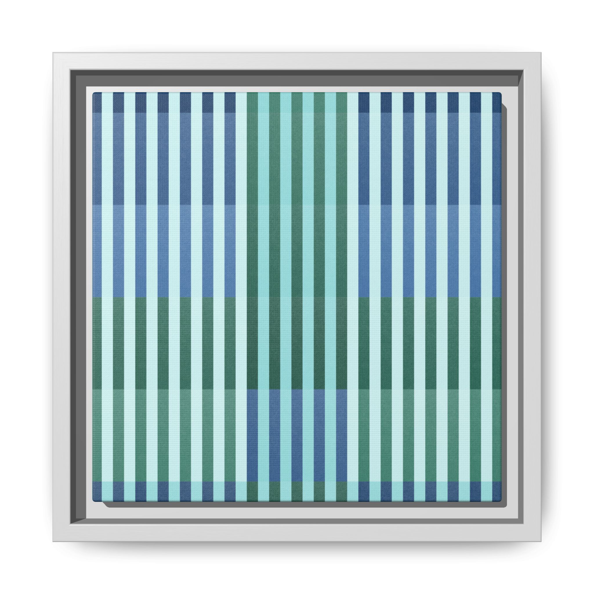 Turquoise Geo Lines Matte Canvas, Framed - Image 29