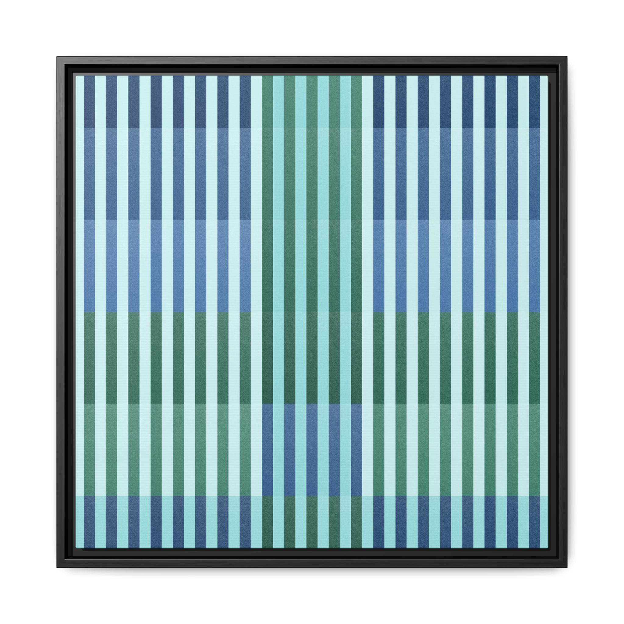 Turquoise Geo Lines Matte Canvas, Framed - Image 5