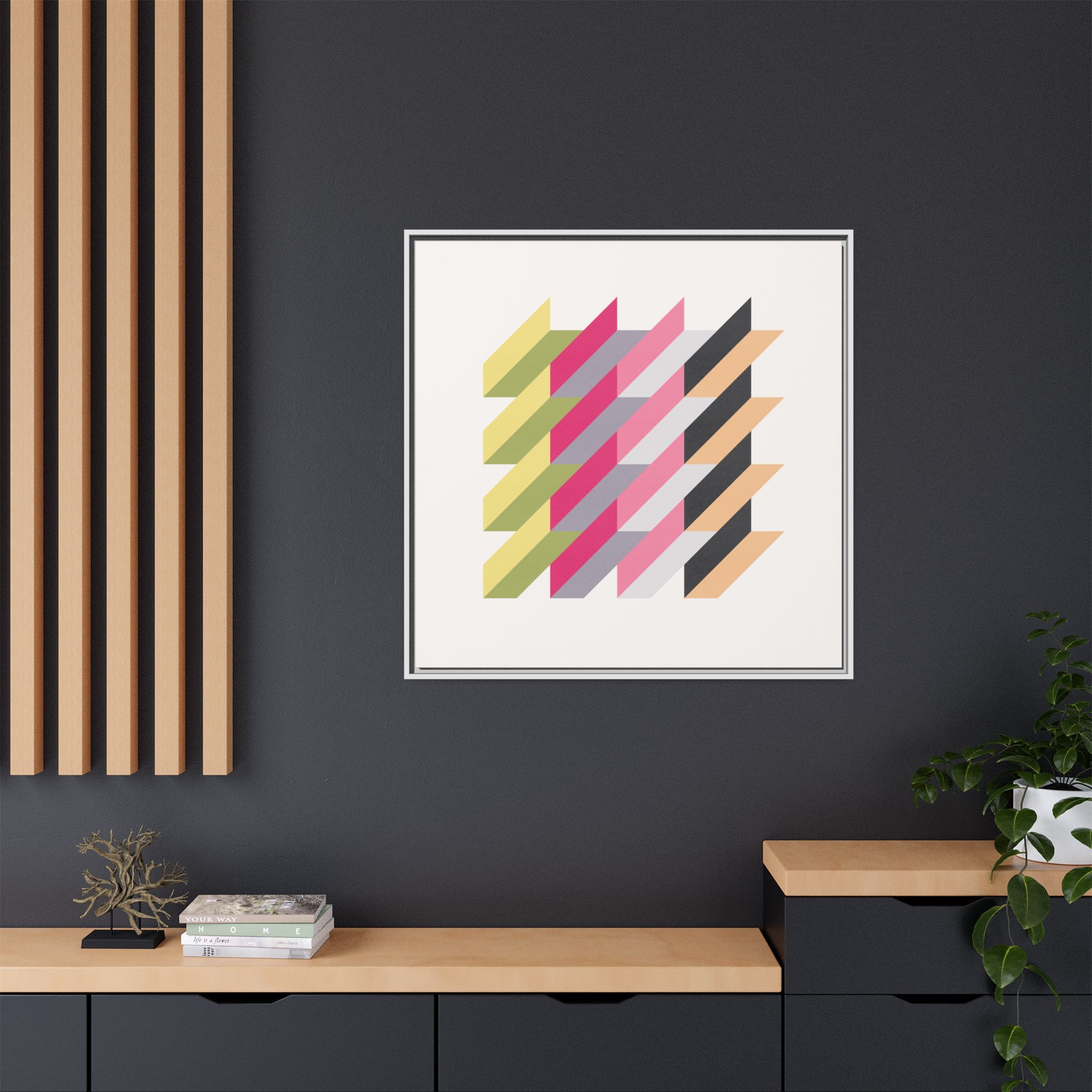 Geo Rectangles Matte Canvas, Framed - Image 72