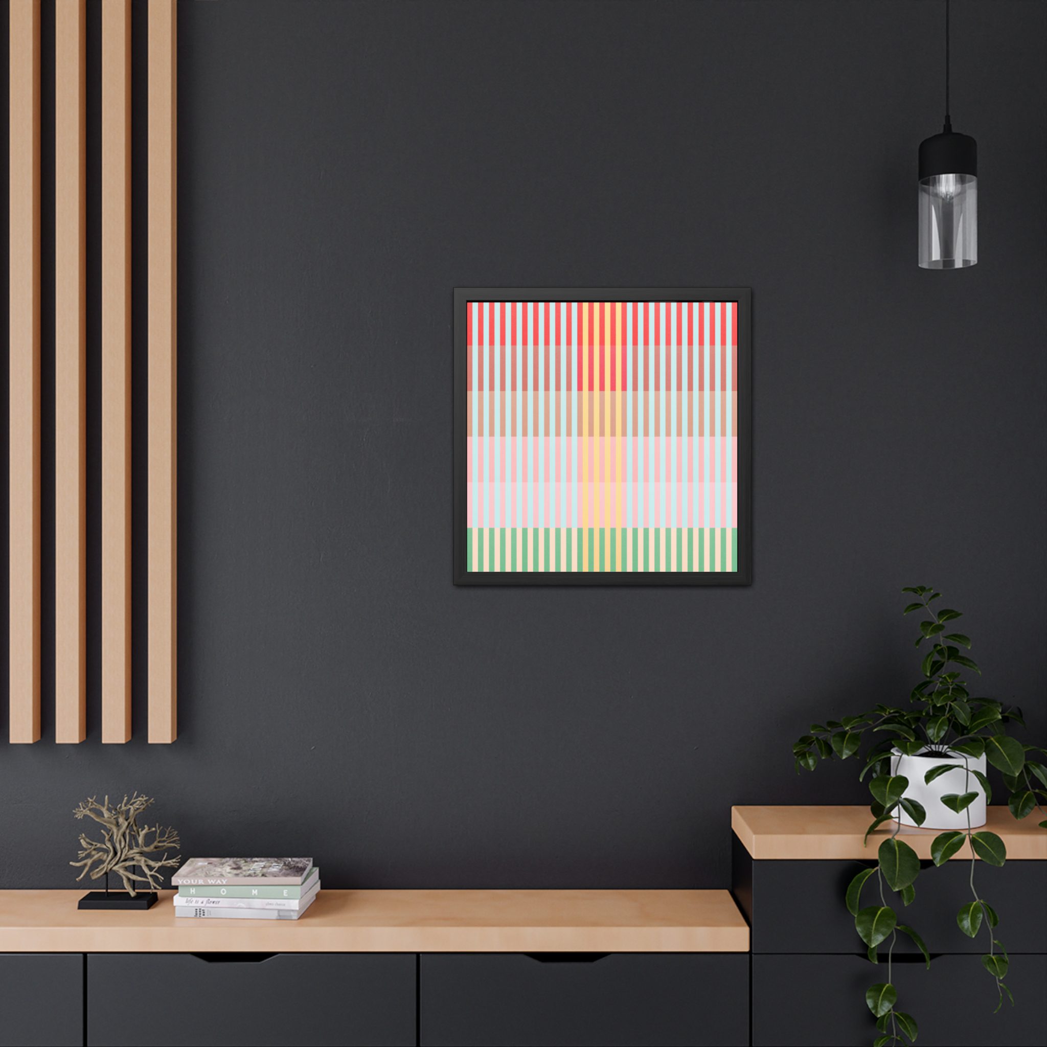 Apple Geo Lines Framed Art Print - Image 8