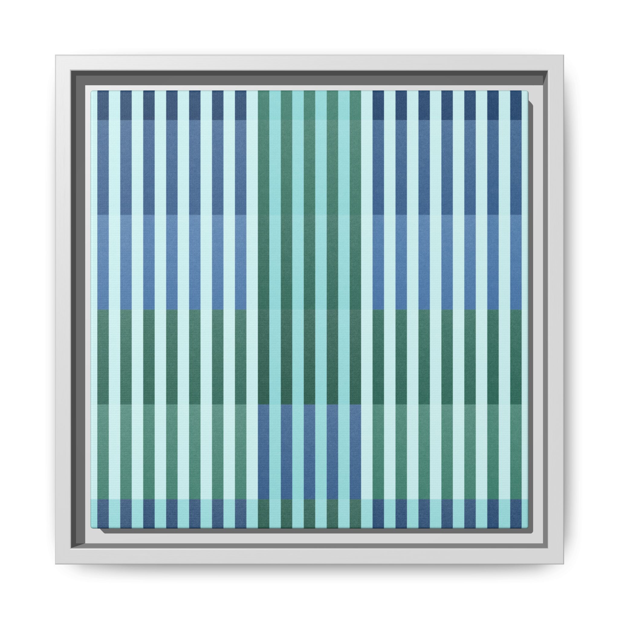 Turquoise Geo Lines Matte Canvas, Framed - Image 37
