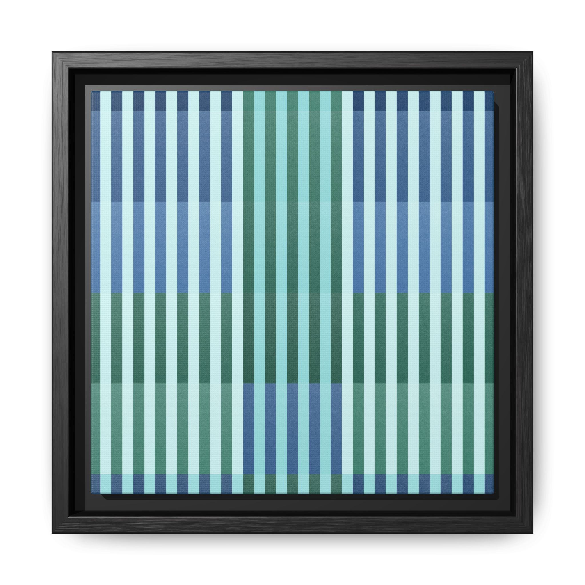 Turquoise Geo Lines Matte Canvas, Framed - Image 25