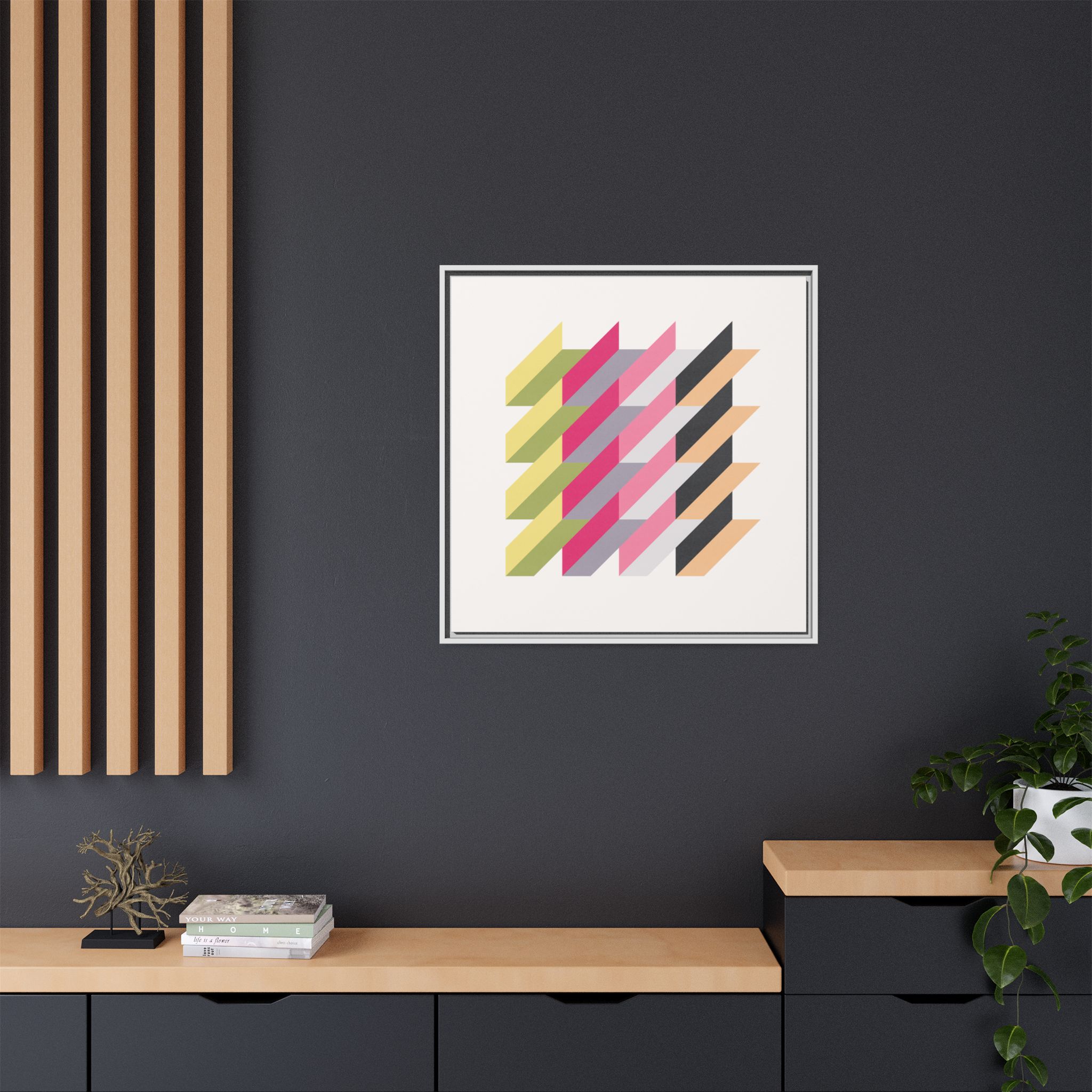 Geo Rectangles Matte Canvas, Framed - Image 64