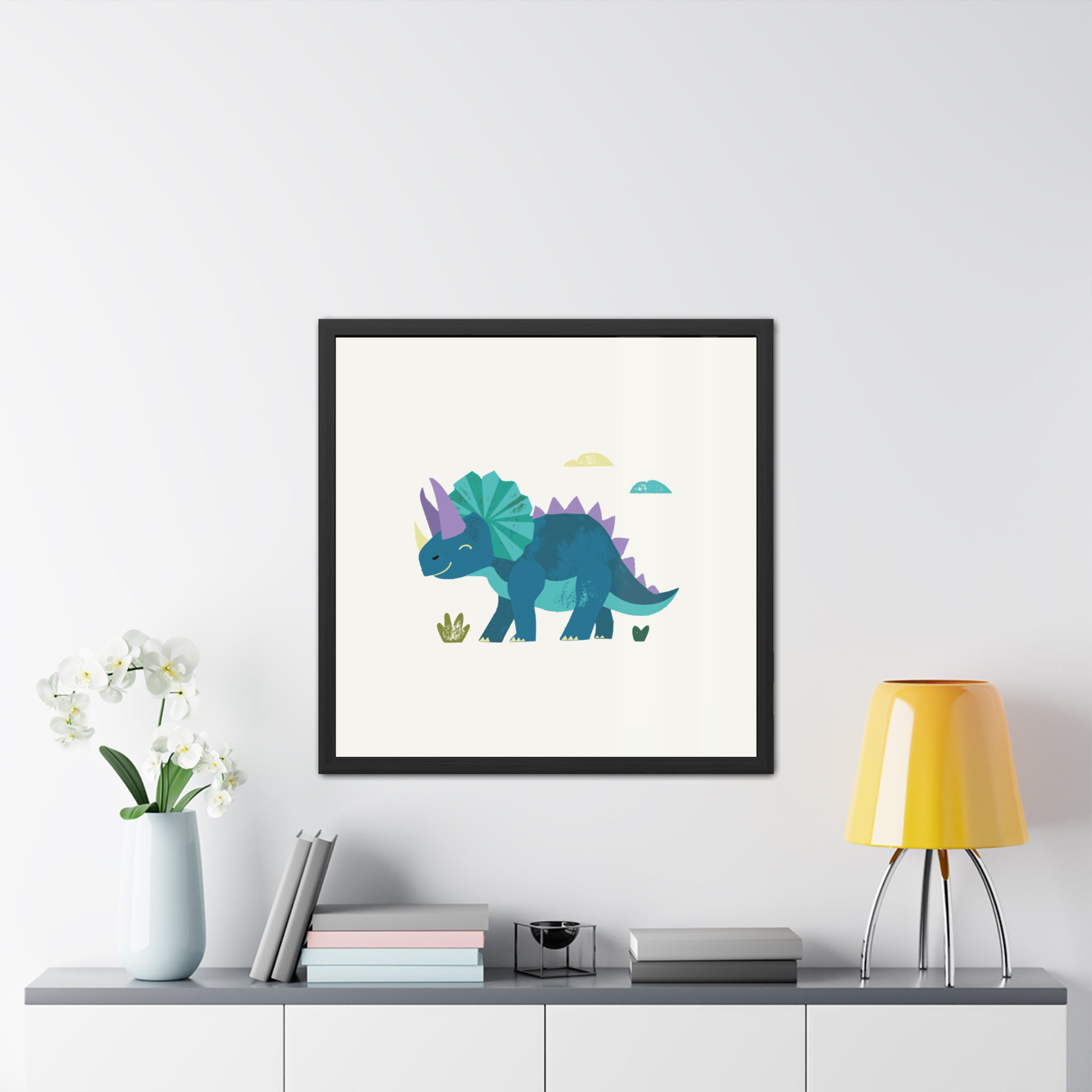 Triceratops Dinosaur Framed Art Print - Image 11