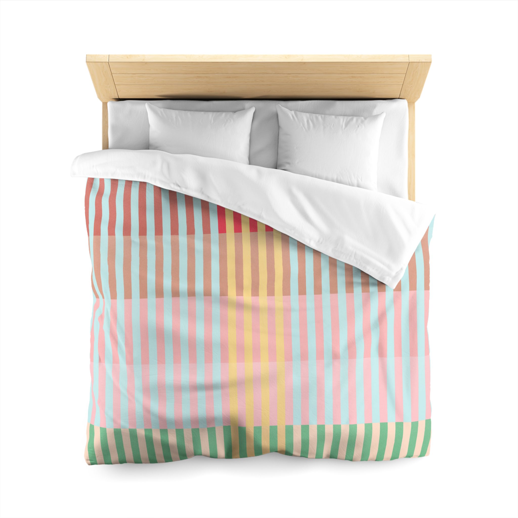 Apple Geo Lines Microfiber Duvet Cover - Image 5