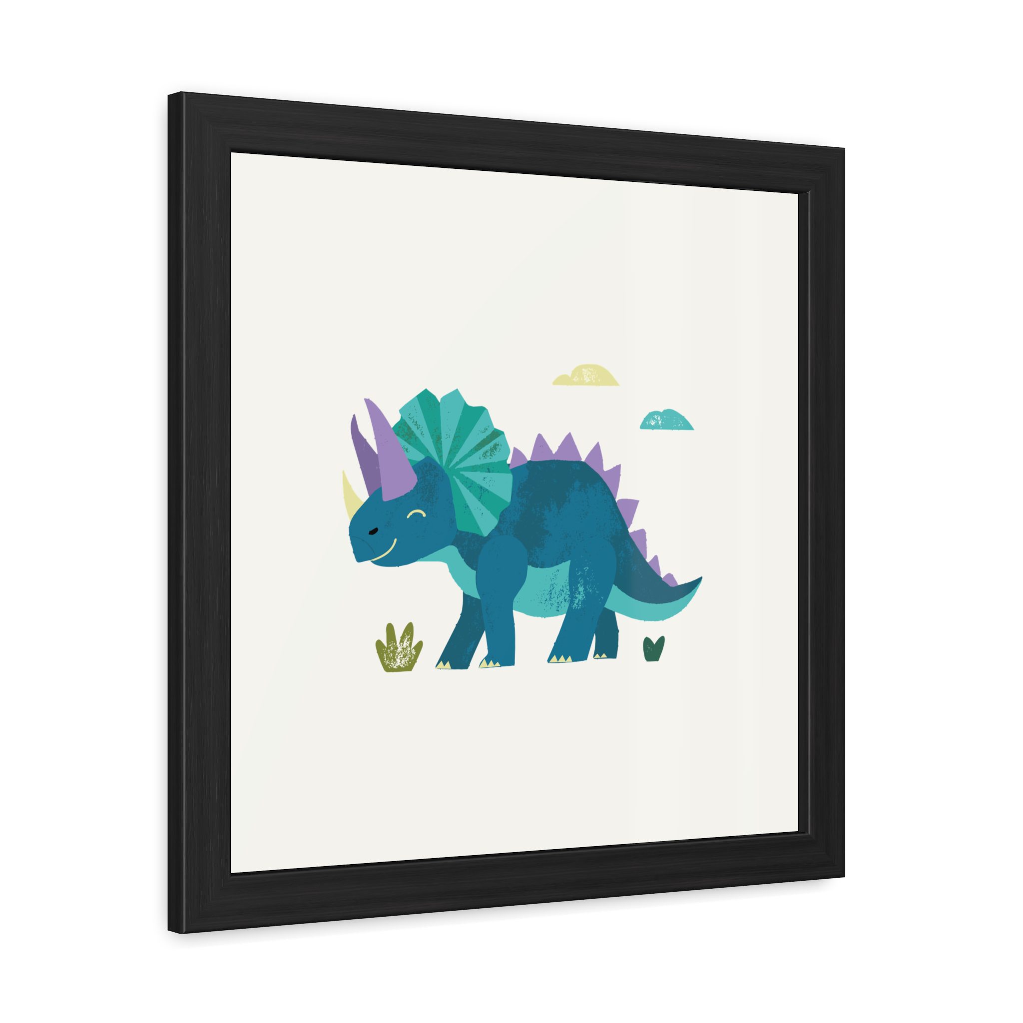 Triceratops Dinosaur Framed Art Print - Image 2