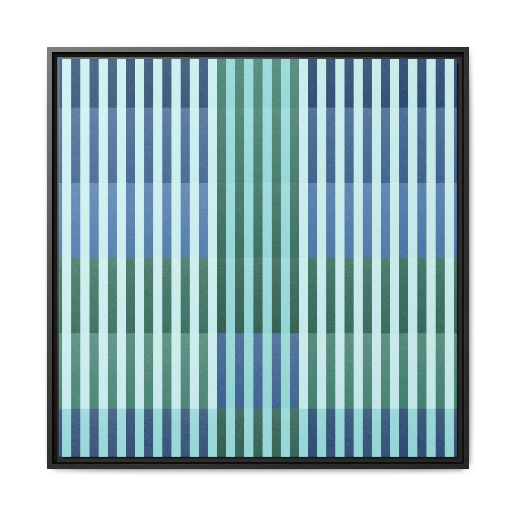 Turquoise Geo Lines Matte Canvas, Framed - Image 9