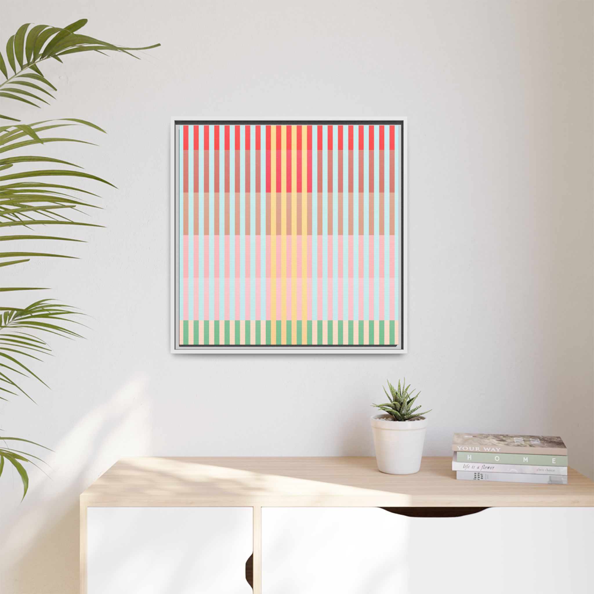 Apple Geo Lines Matte Canvas, Framed - Image 19