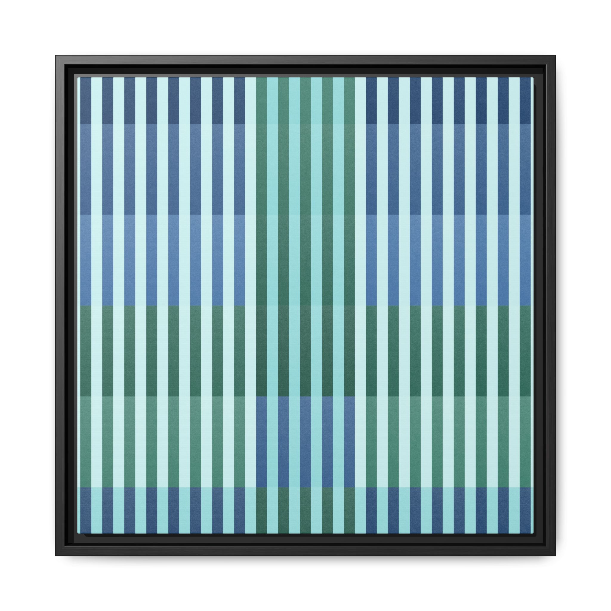 Turquoise Geo Lines Matte Canvas, Framed - Image 49