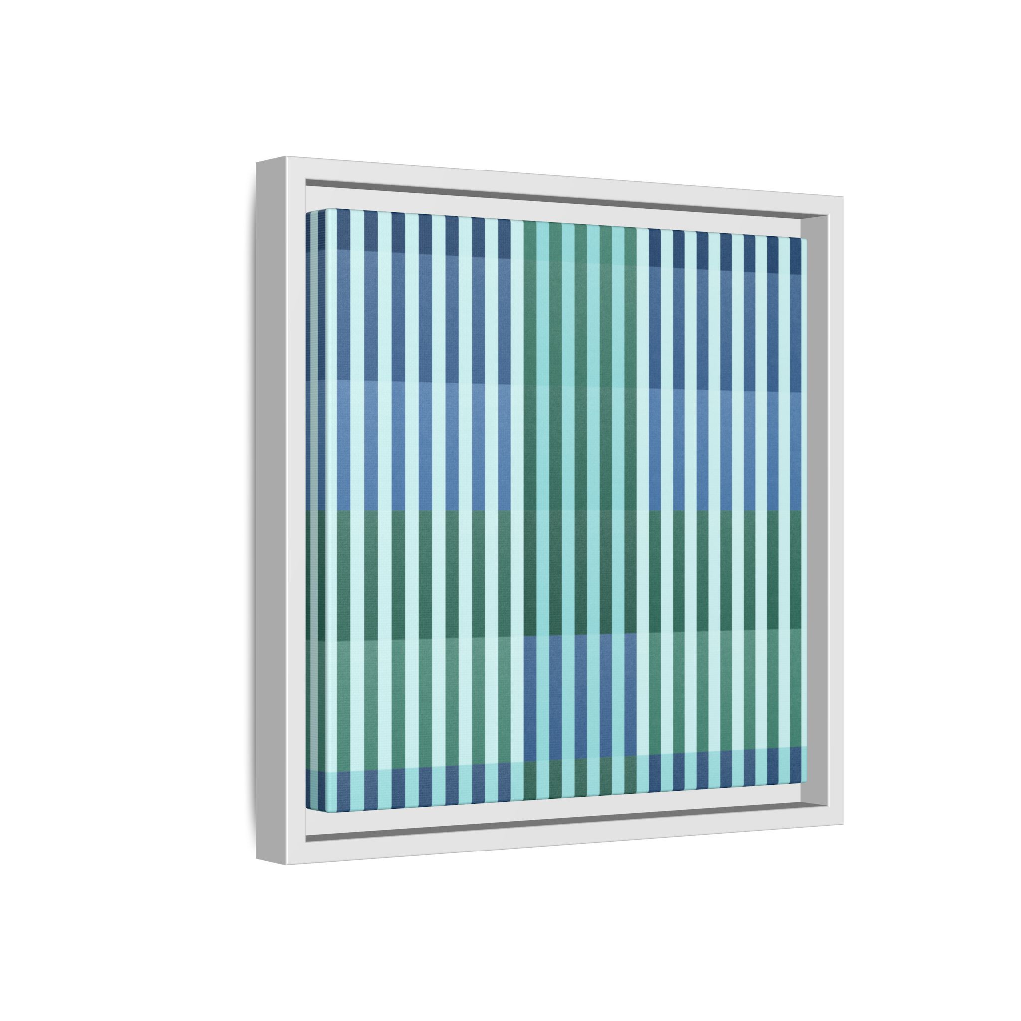 Turquoise Geo Lines Matte Canvas, Framed - Image 38