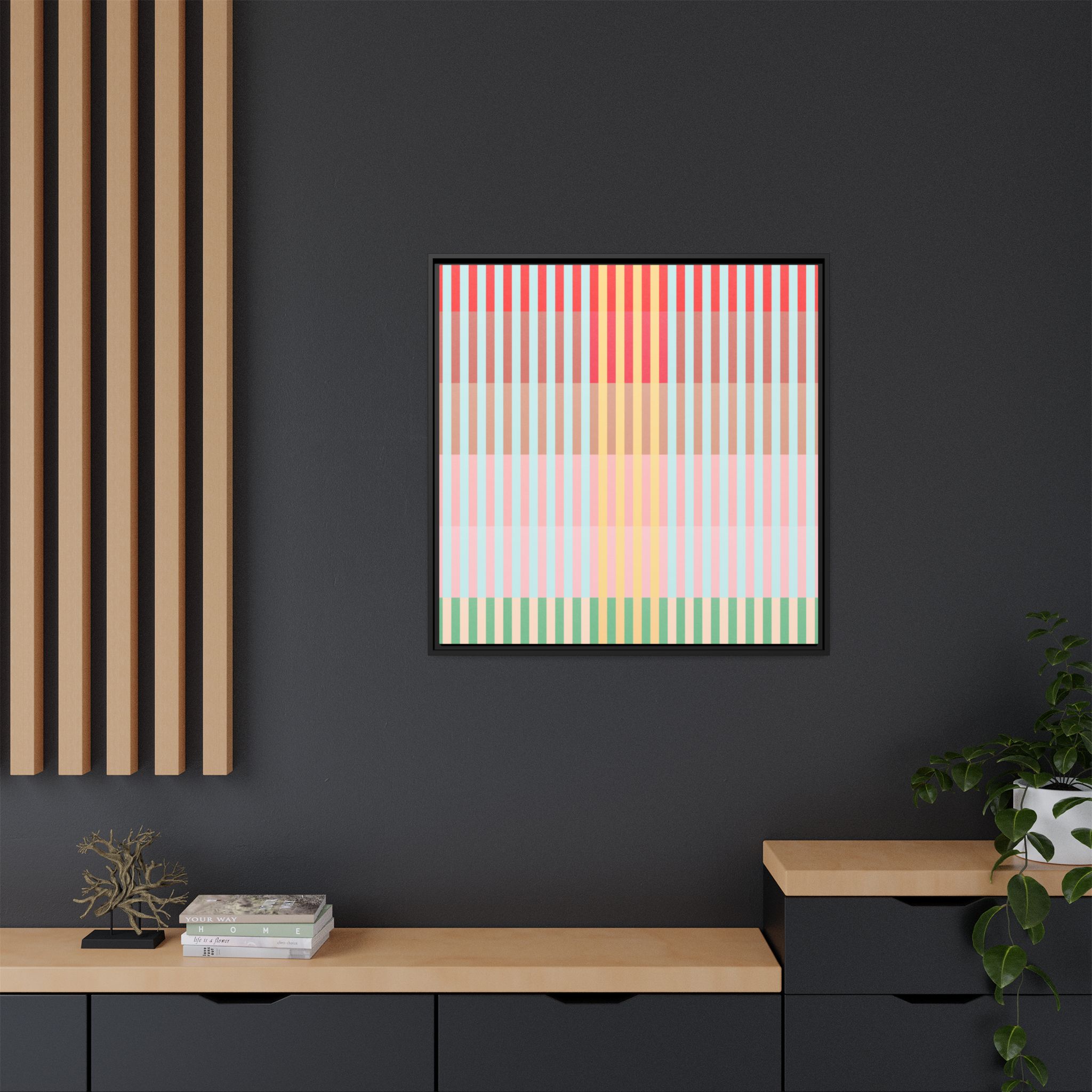 Apple Geo Lines Matte Canvas, Framed - Image 12