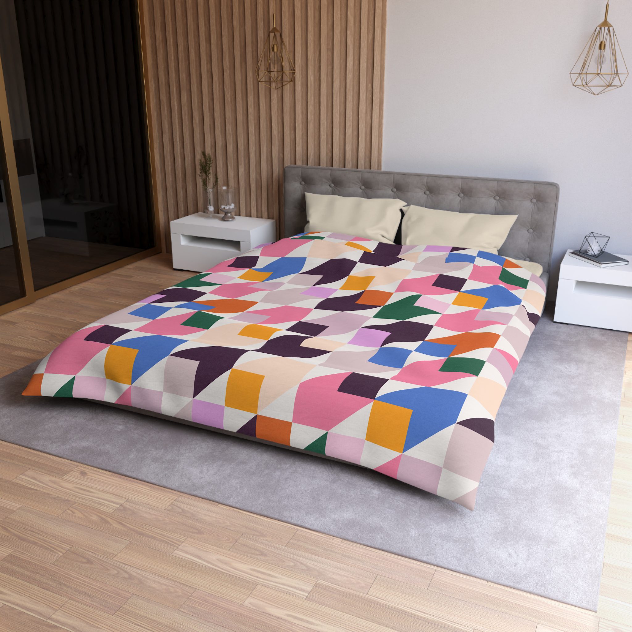 Isometric Cubes Colour Duvet Cover - Image 3