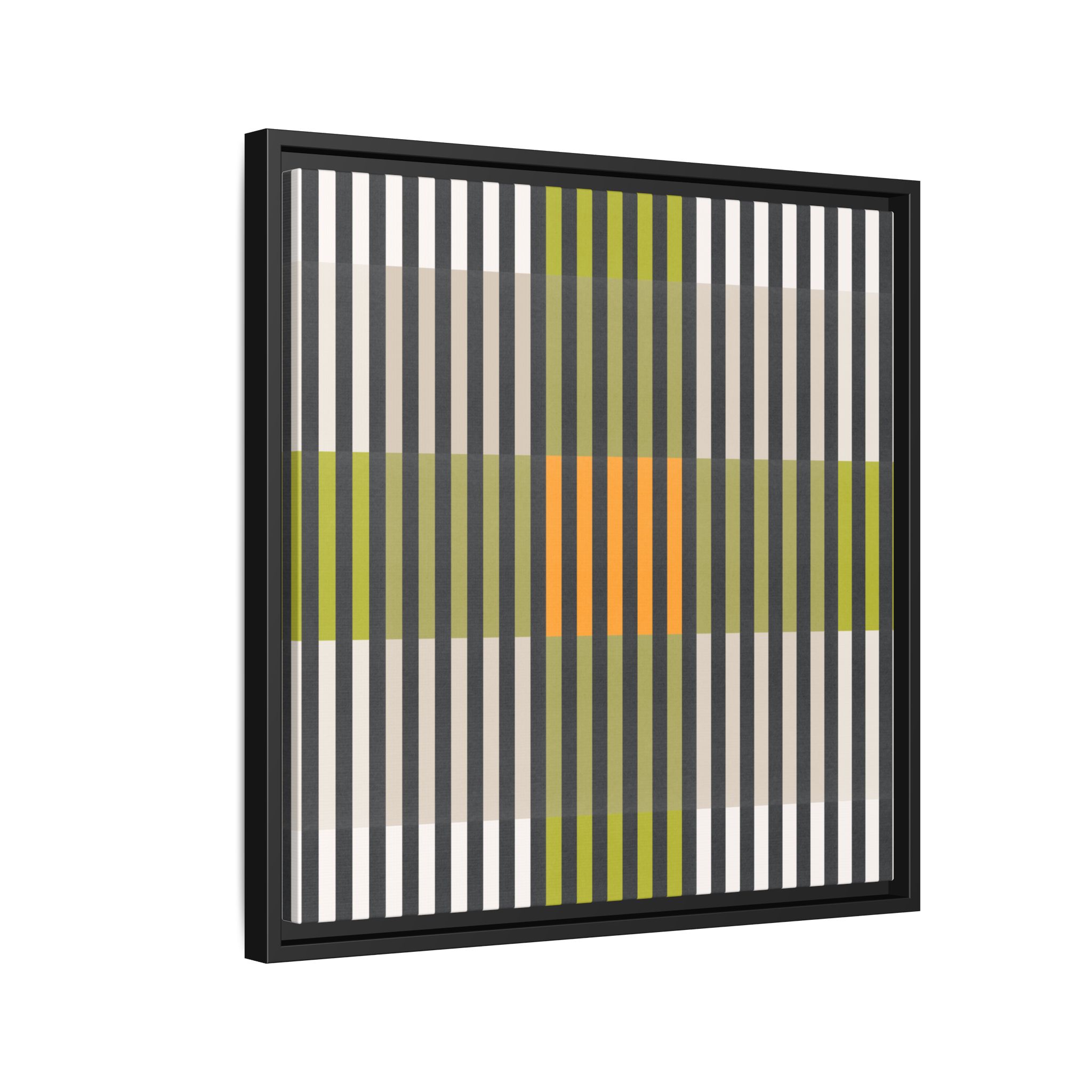 Green Geo Lines Matte Canvas, Framed - Image 50