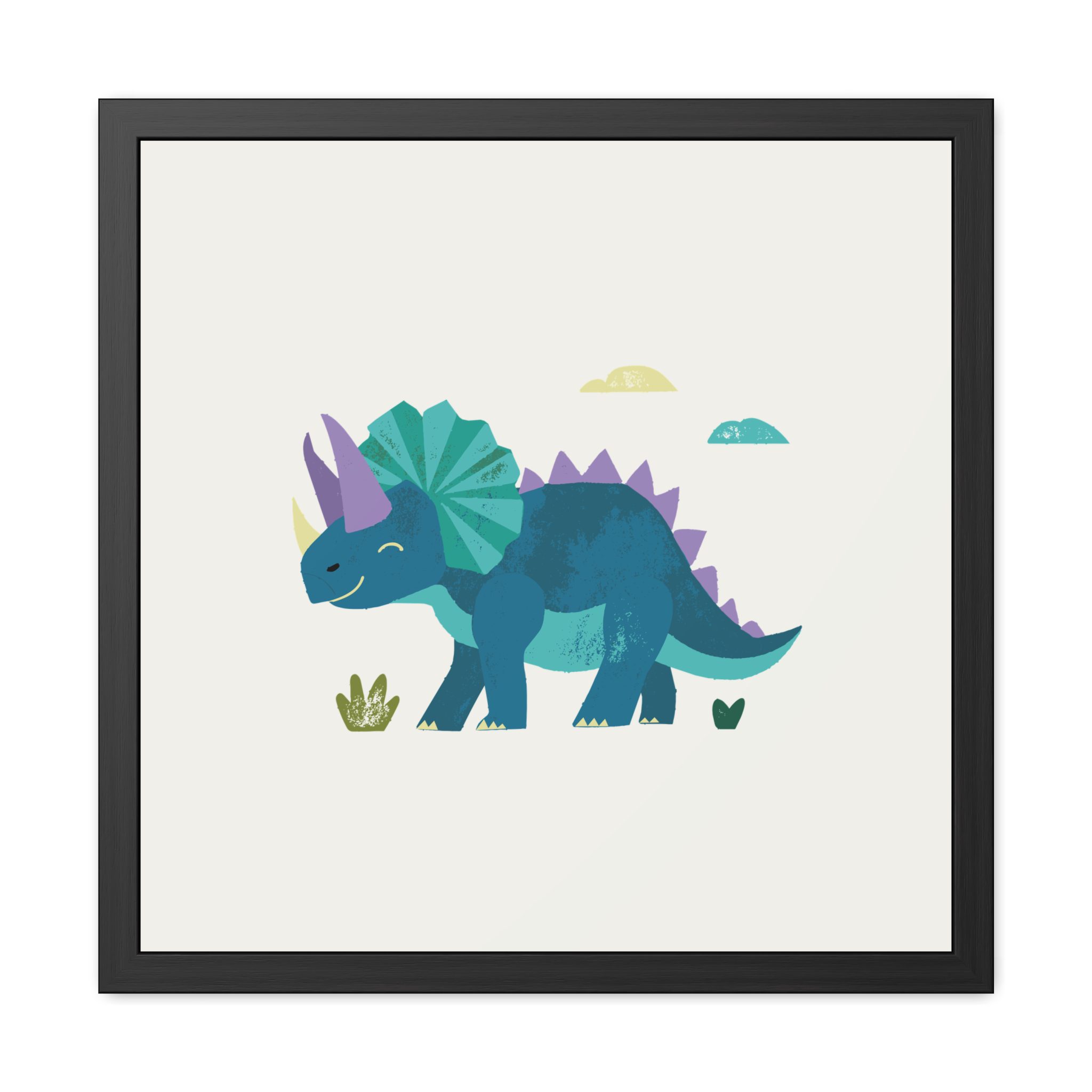 Triceratops Dinosaur Framed Art Print - Image 5