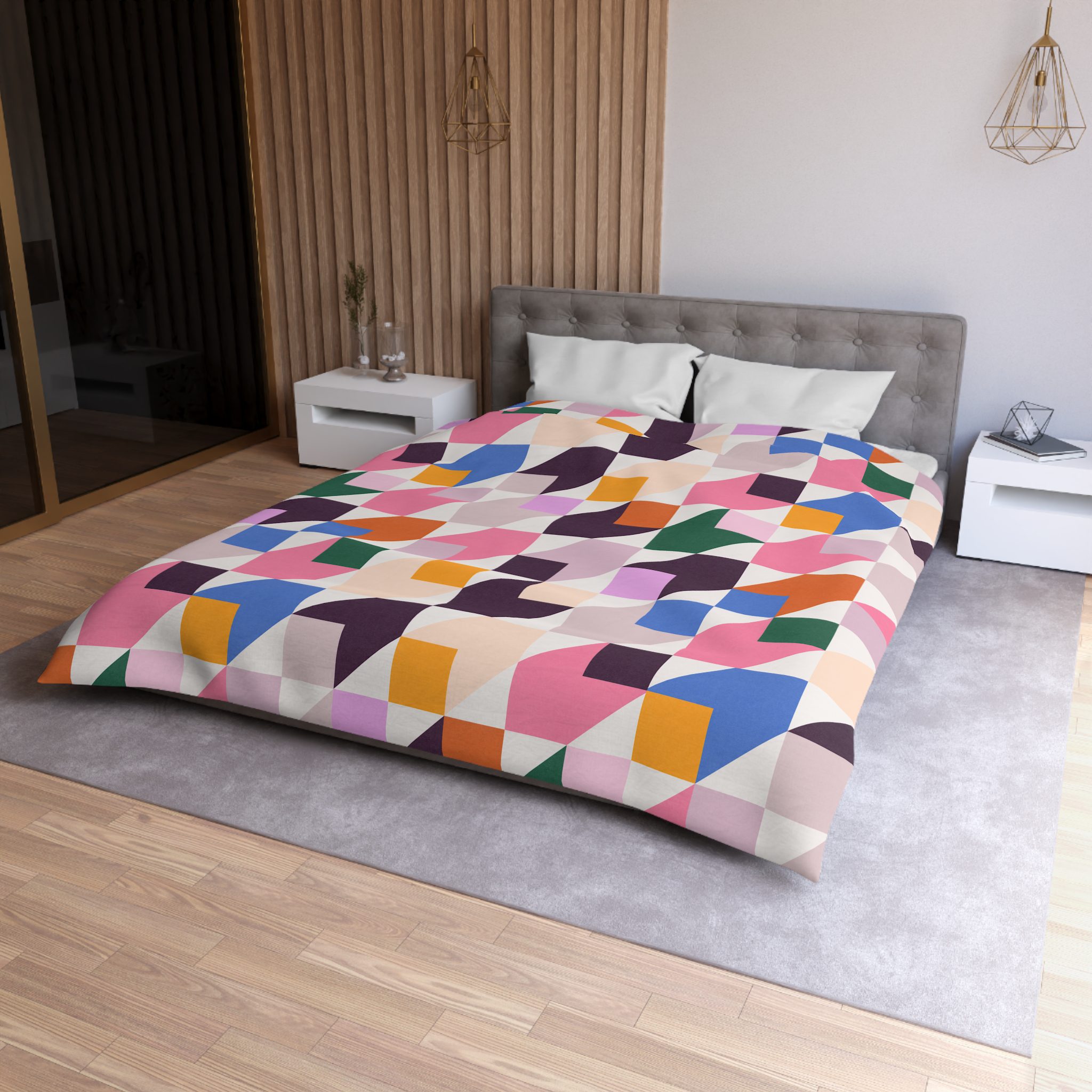 Isometric Cubes Colour Duvet Cover - Image 6