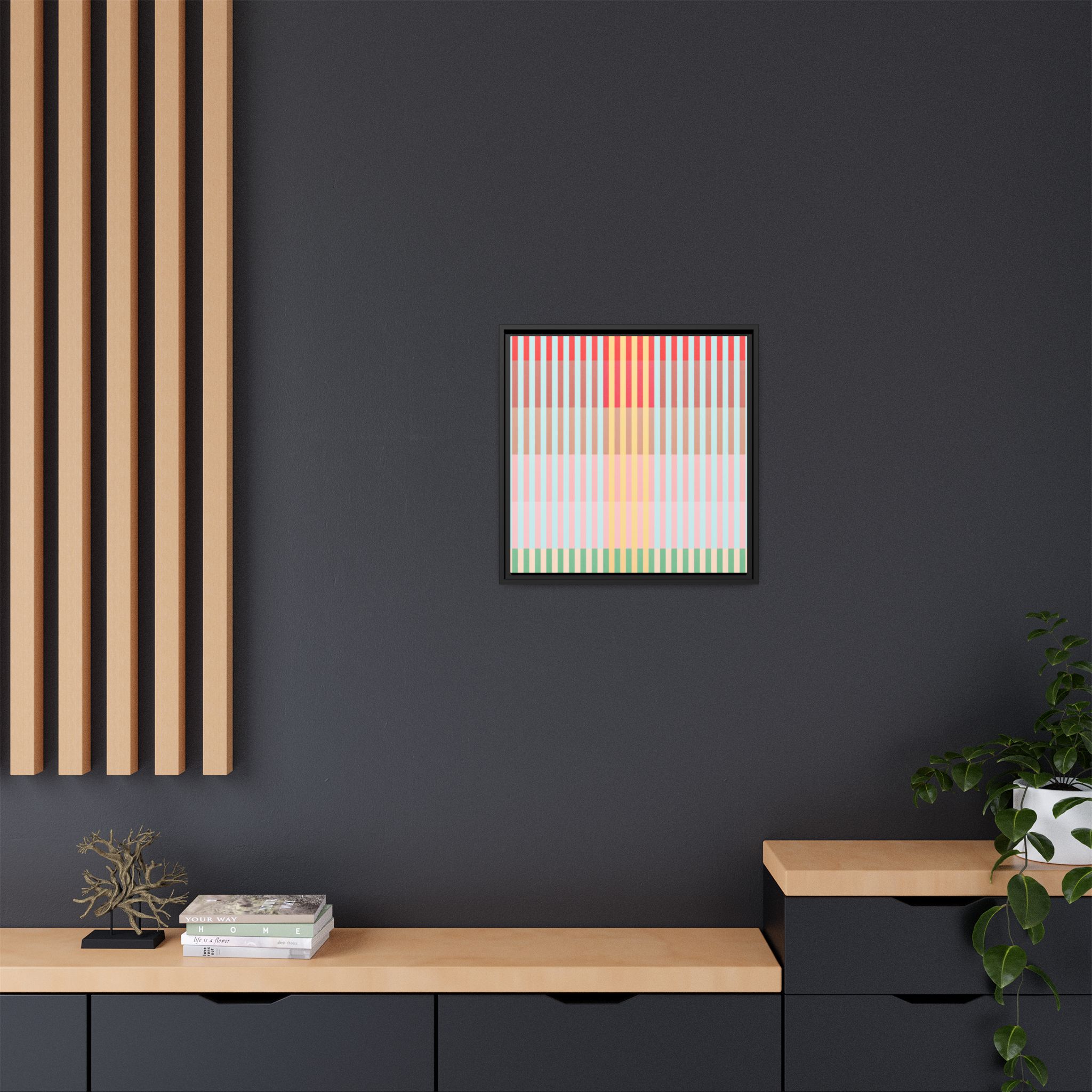 Apple Geo Lines Matte Canvas, Framed - Image 52