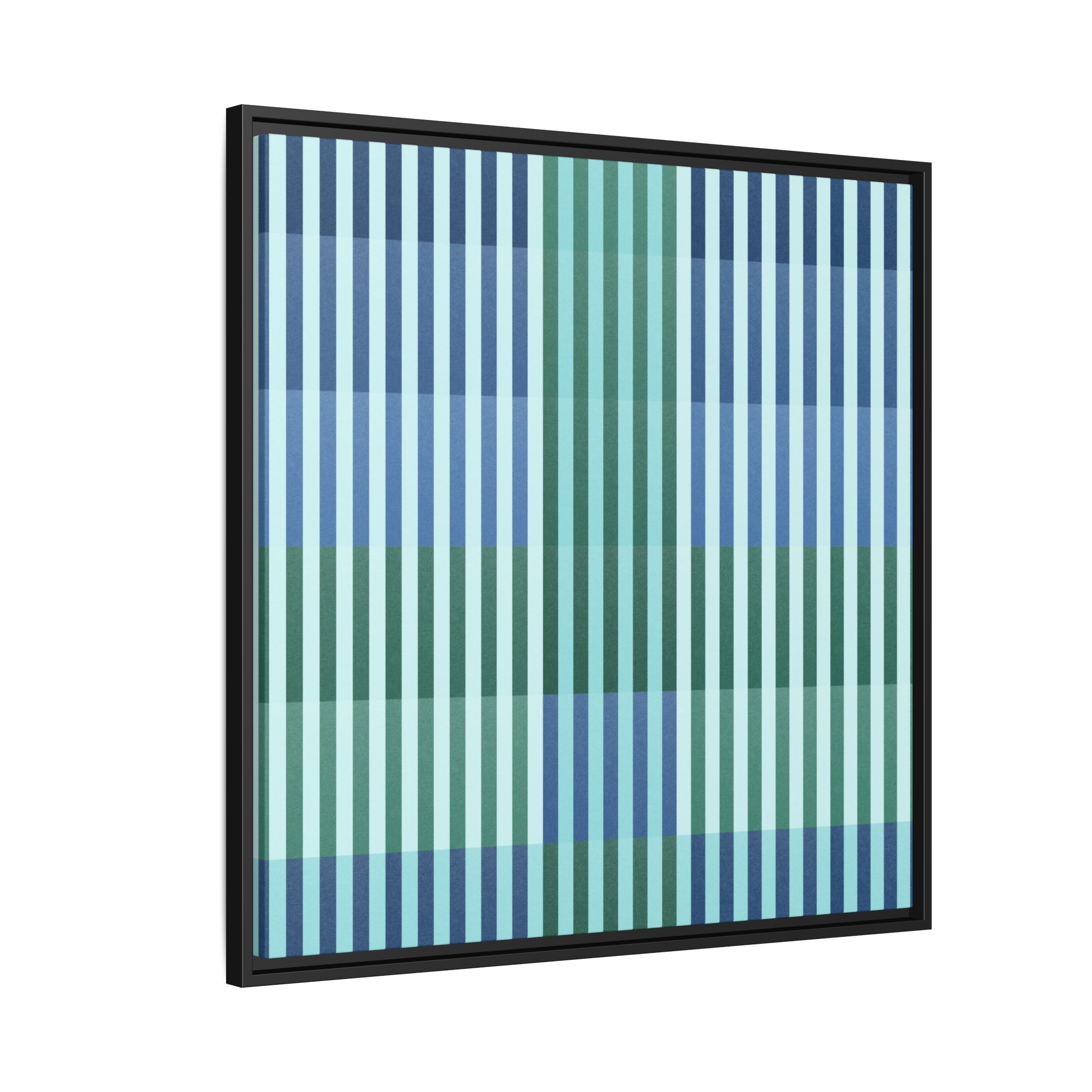Turquoise Geo Lines Matte Canvas, Framed - Image 58