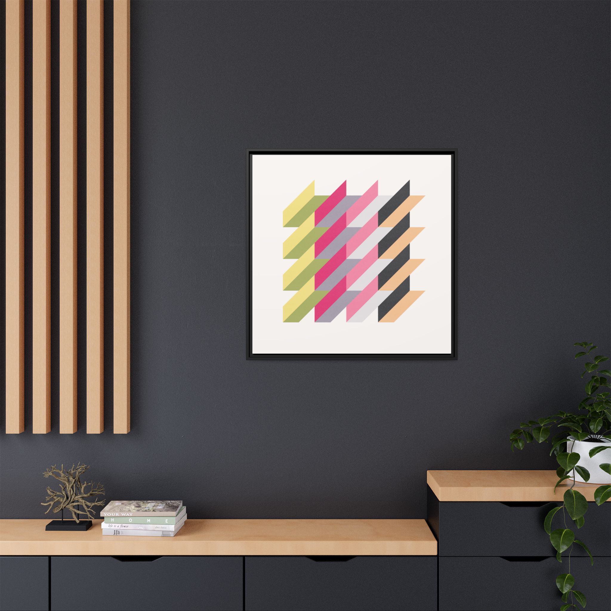 Geo Rectangles Matte Canvas, Framed - Image 60