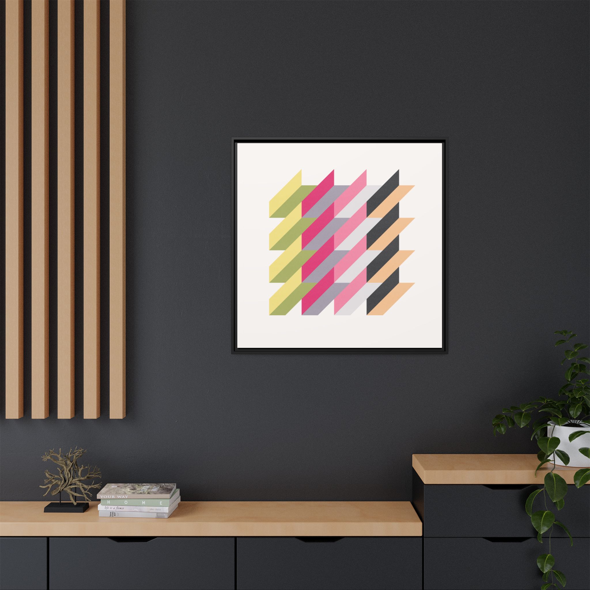 Geo Rectangles Matte Canvas, Framed - Image 12