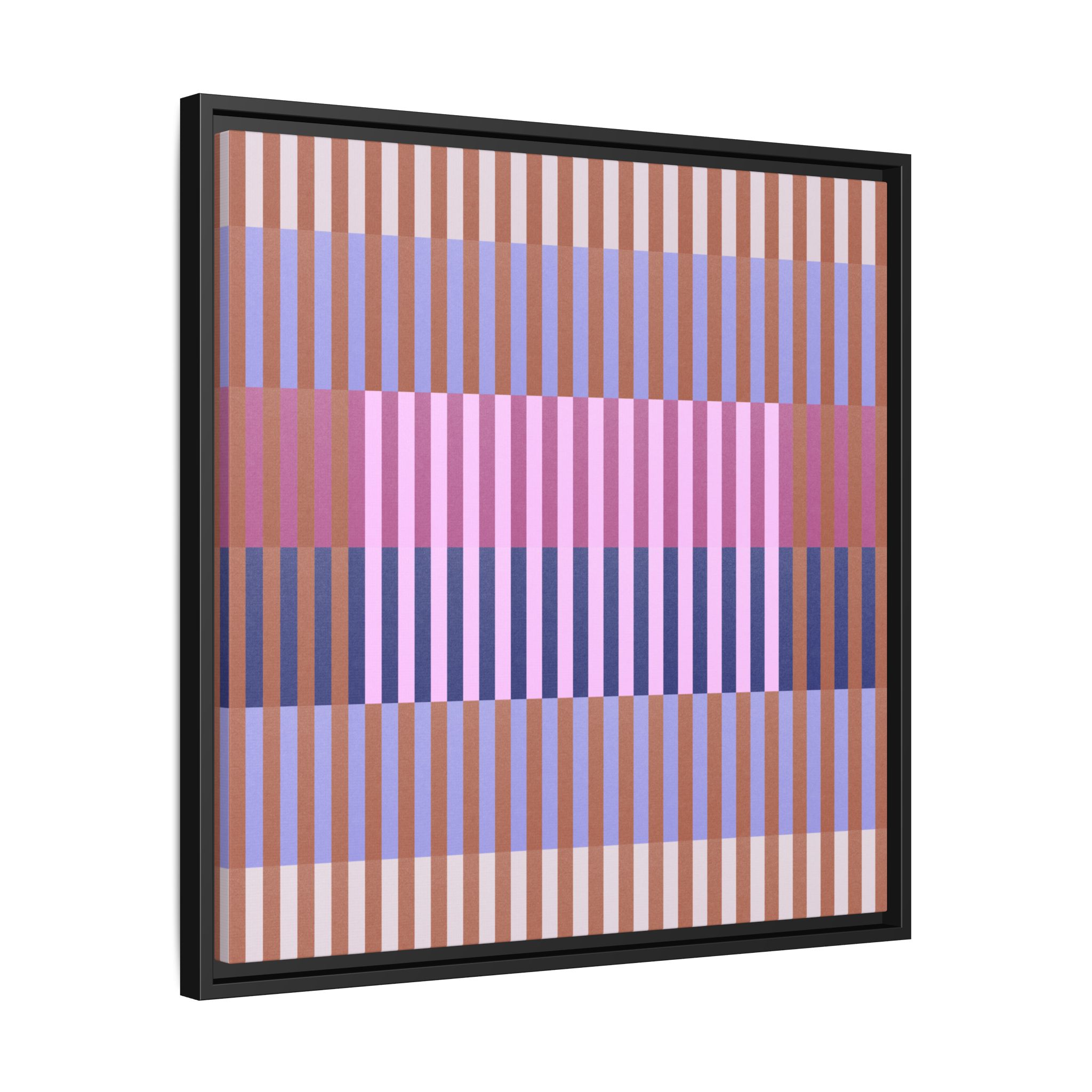 Purple Geo Lines Matte Canvas, Framed - Image 6
